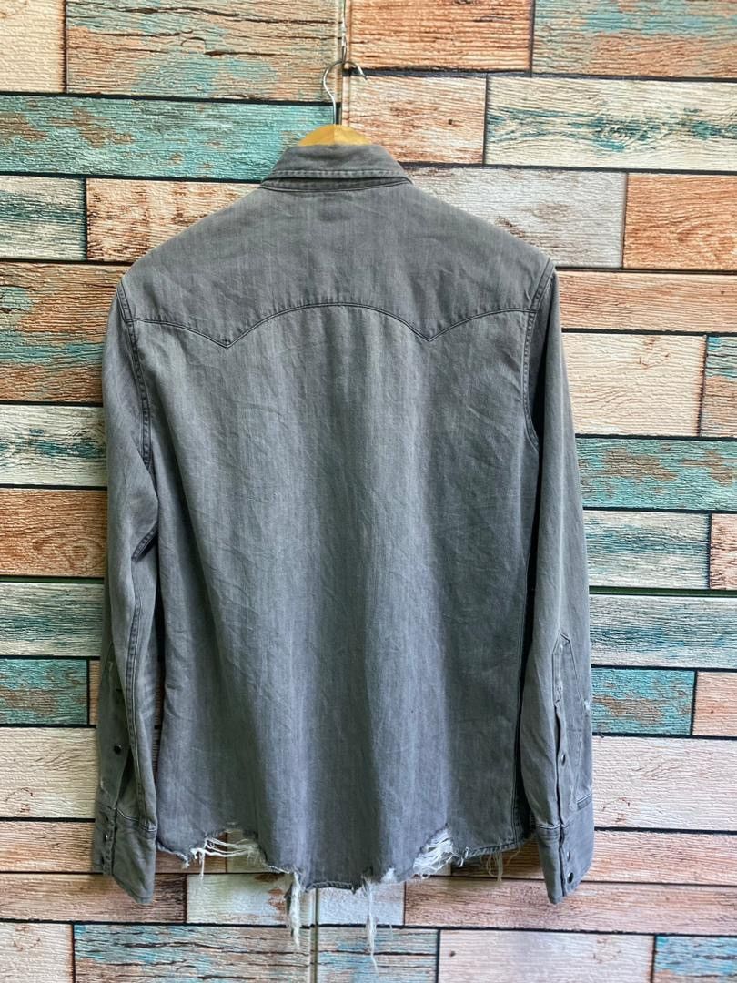Lee Vintage 50s Lee Sanforized Grey Twill Western Shirt Jacket Size US L / EU 52-54 / 3 - 2 Thumbnail