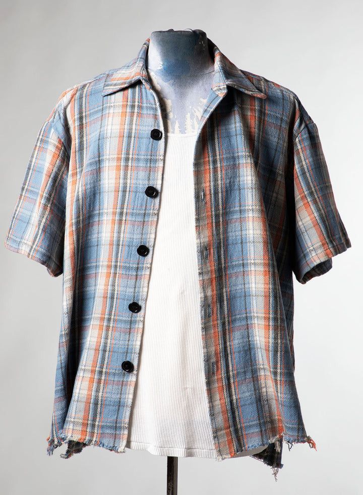 Greg Lauren $750 Greg Lauren Plaid SS Studio Faded Shirt Size US S / EU 44-46 / 1 - 1 Thumbnail