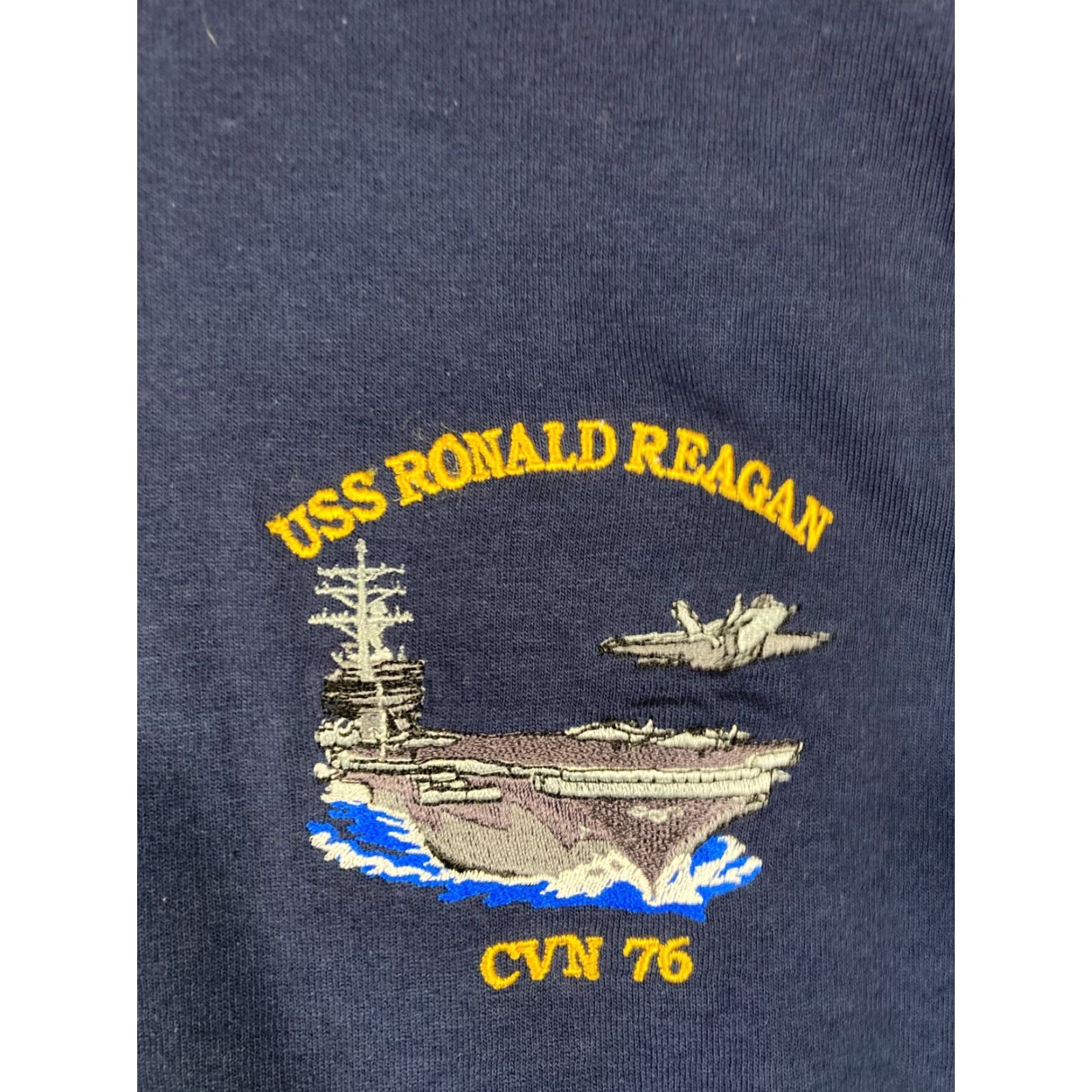 Gildan VINTAGE Gildan T-Shirt USS Ronald Reagan Logo Blue XL Mens Long Sleeve Cotton Size US XL / EU 56 / 4 - 5 Thumbnail