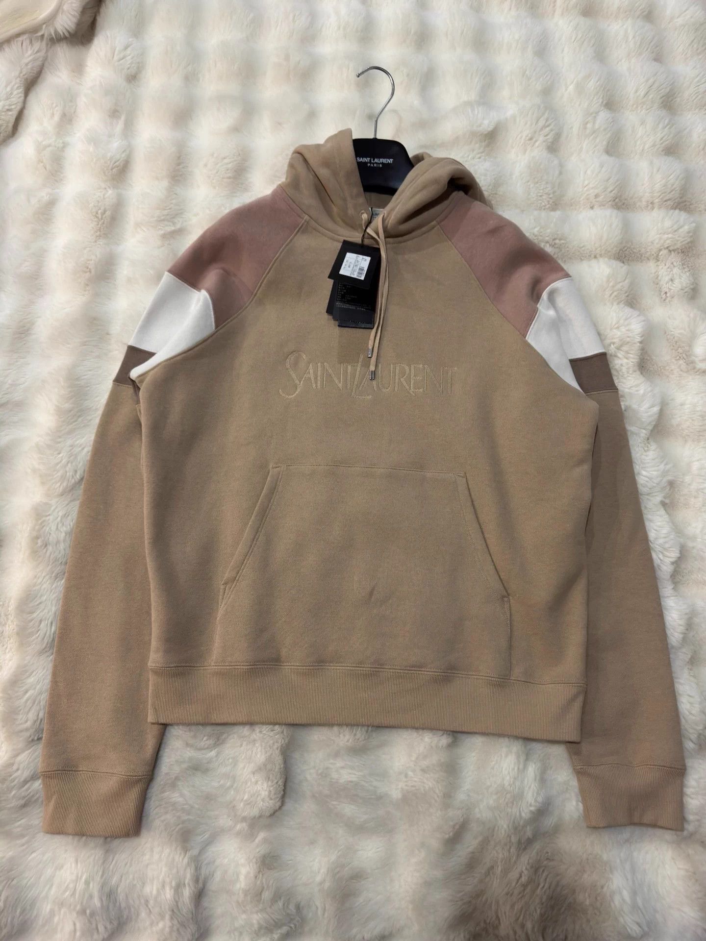 Saint Laurent Paris Saint Laurent Embroidered Colorblock Hoodie L Size US L / EU 52-54 / 3 - 1 Thumbnail