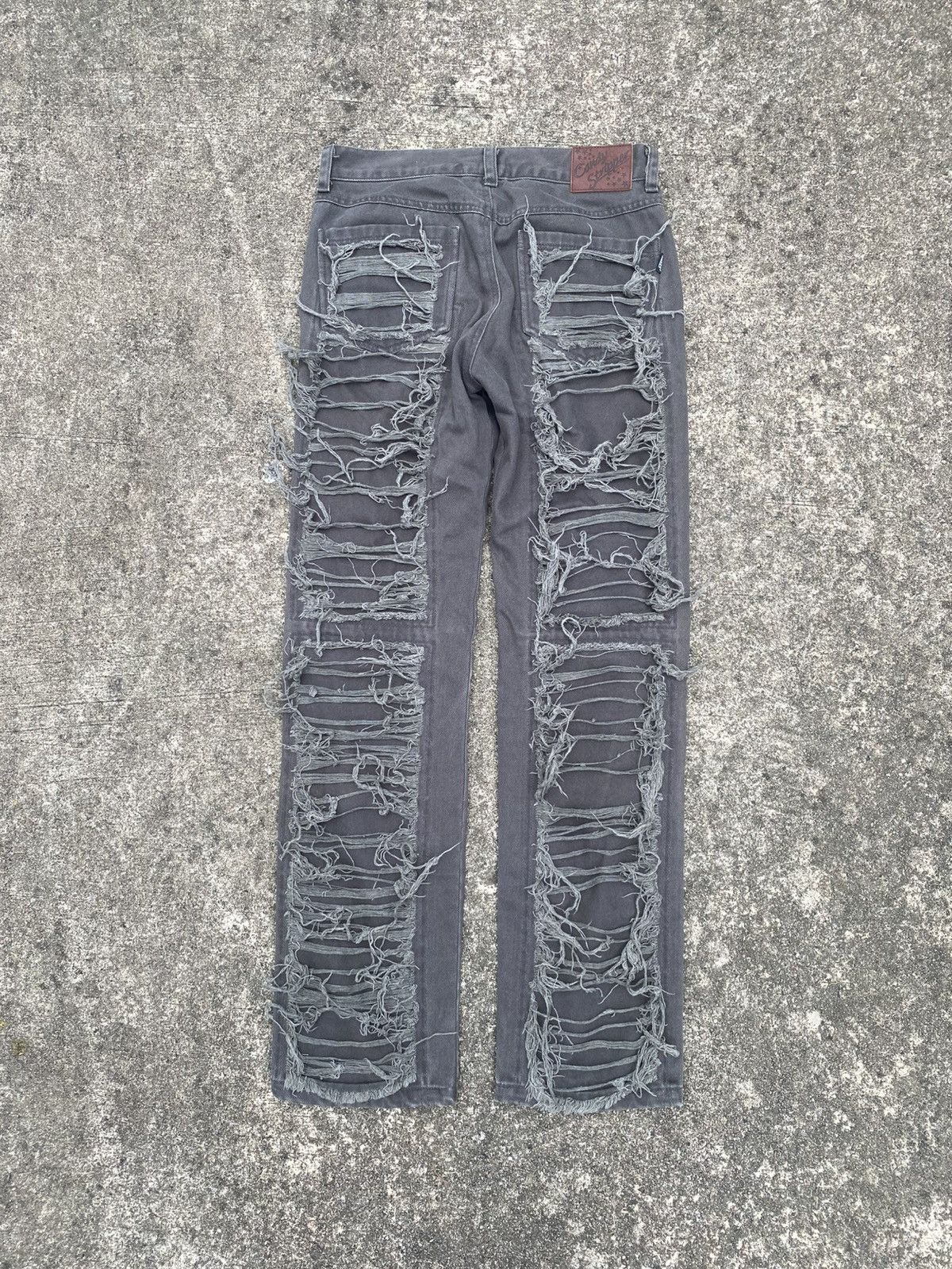 Japanese Brand × Vintage Vintage 2000s Candy Stripper Distressed Ripped Jeans Size US 28 / EU 44 - 4 Thumbnail