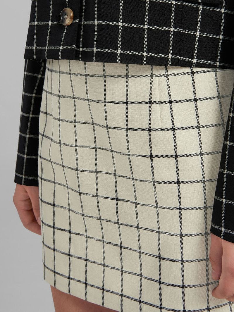 Marni o1y1125 Mini Skirt in Ivory/Black Size 27" / US 4 / IT 40 - 4 Thumbnail