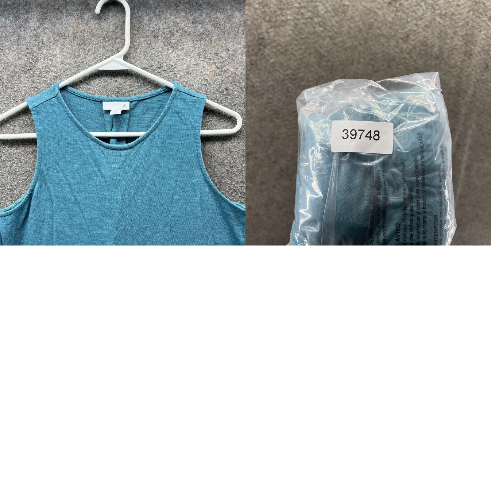 J. Jill J. Jill Dress Womens Petite Small Blue Sleeveless Jersey Swing Trapeze Pockets Size S / US 4 / IT 40 - 8 Thumbnail