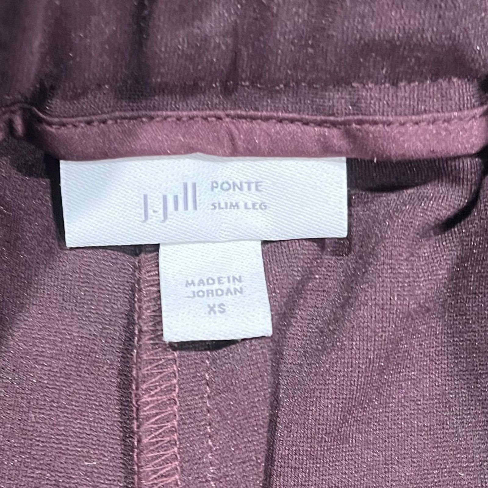 Vintage J. Jill Essential Pure Slim-Leg Pants Dark Plum Size XS Size 23" - 4 Thumbnail