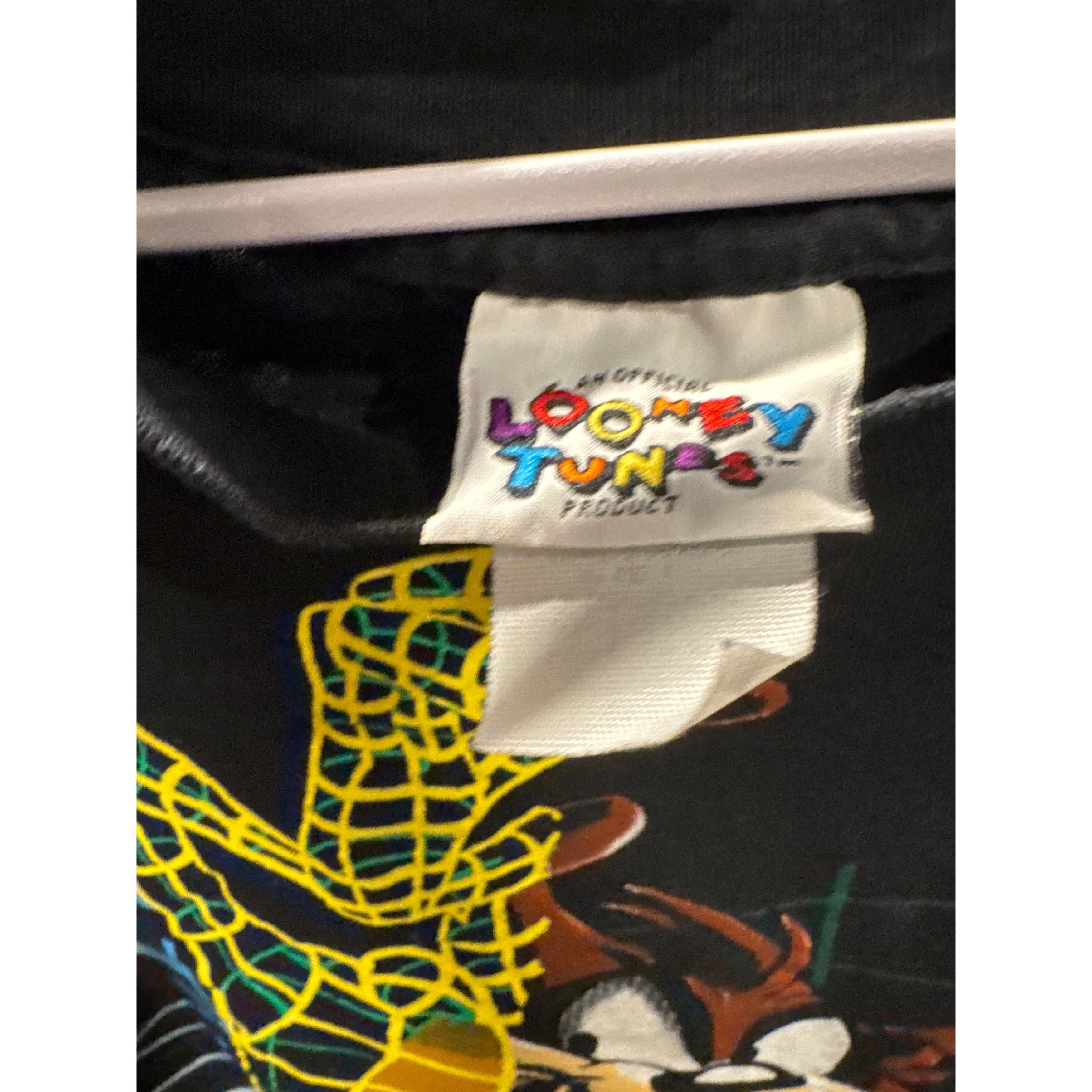 Other 1996 Taz Looney Tunes Surfing The Net Single Stitch Black T Size US L / EU 52-54 / 3 - 3 Thumbnail