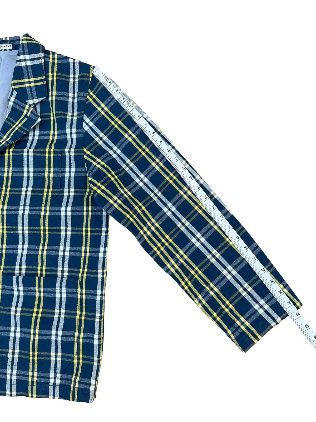 Vintage Vintage MILKBOY Japan Tartan Plaid Button Chore acket Coat Size US L / EU 52-54 / 3 - 3 Thumbnail