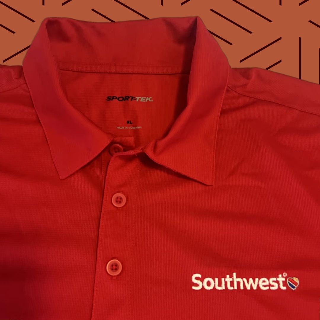 Vintage VINTAGE Southwest Airlines Embroidered Logo Golf Polo Shirt Adult XL Red Nike? Size US XL / EU 56 / 4 - 1 Thumbnail