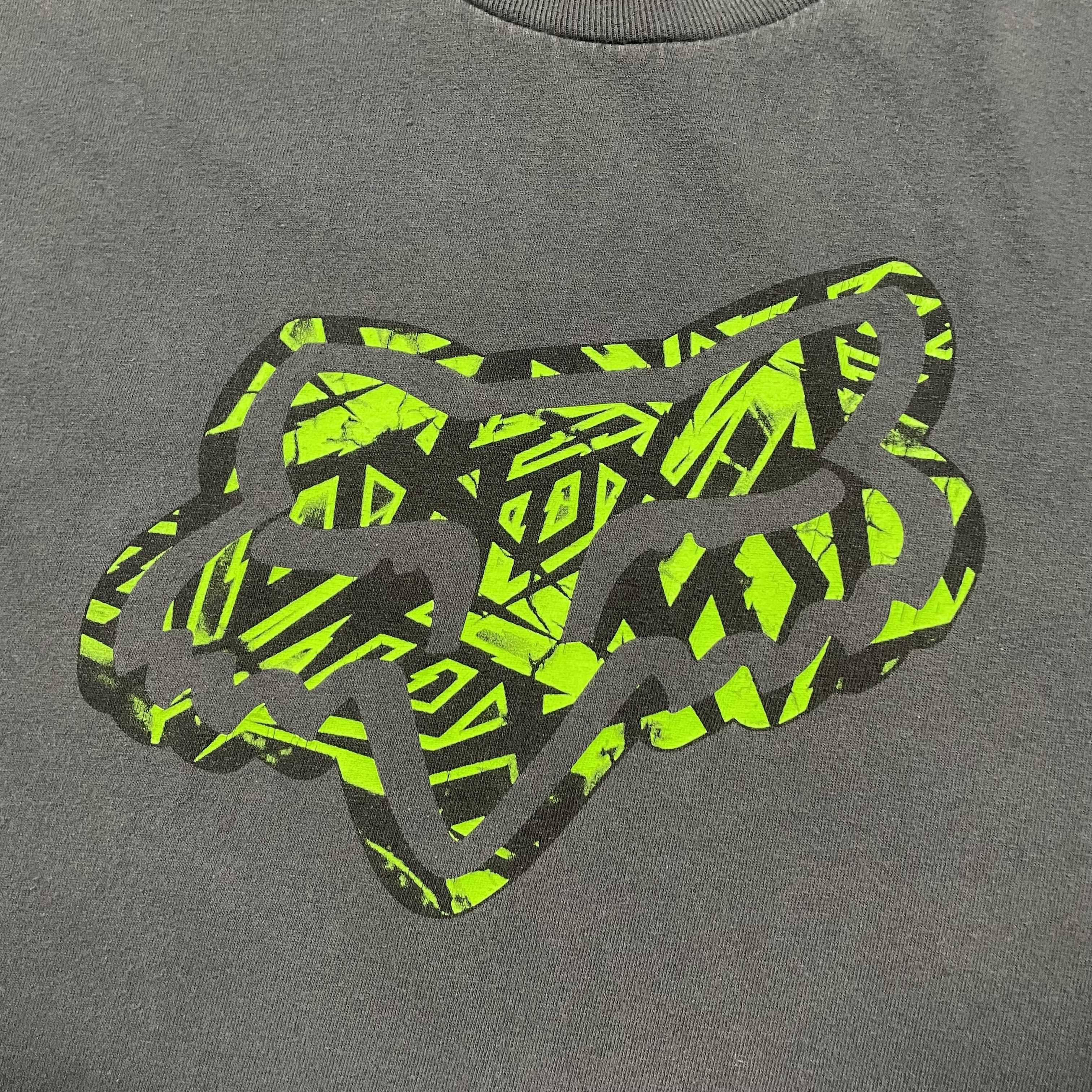Fox Racing × Vintage Y2K Fox Racing Logo Tshirt Gray Dirt Bike Motocross Vintage Size US L / EU 52-54 / 3 - 4 Thumbnail