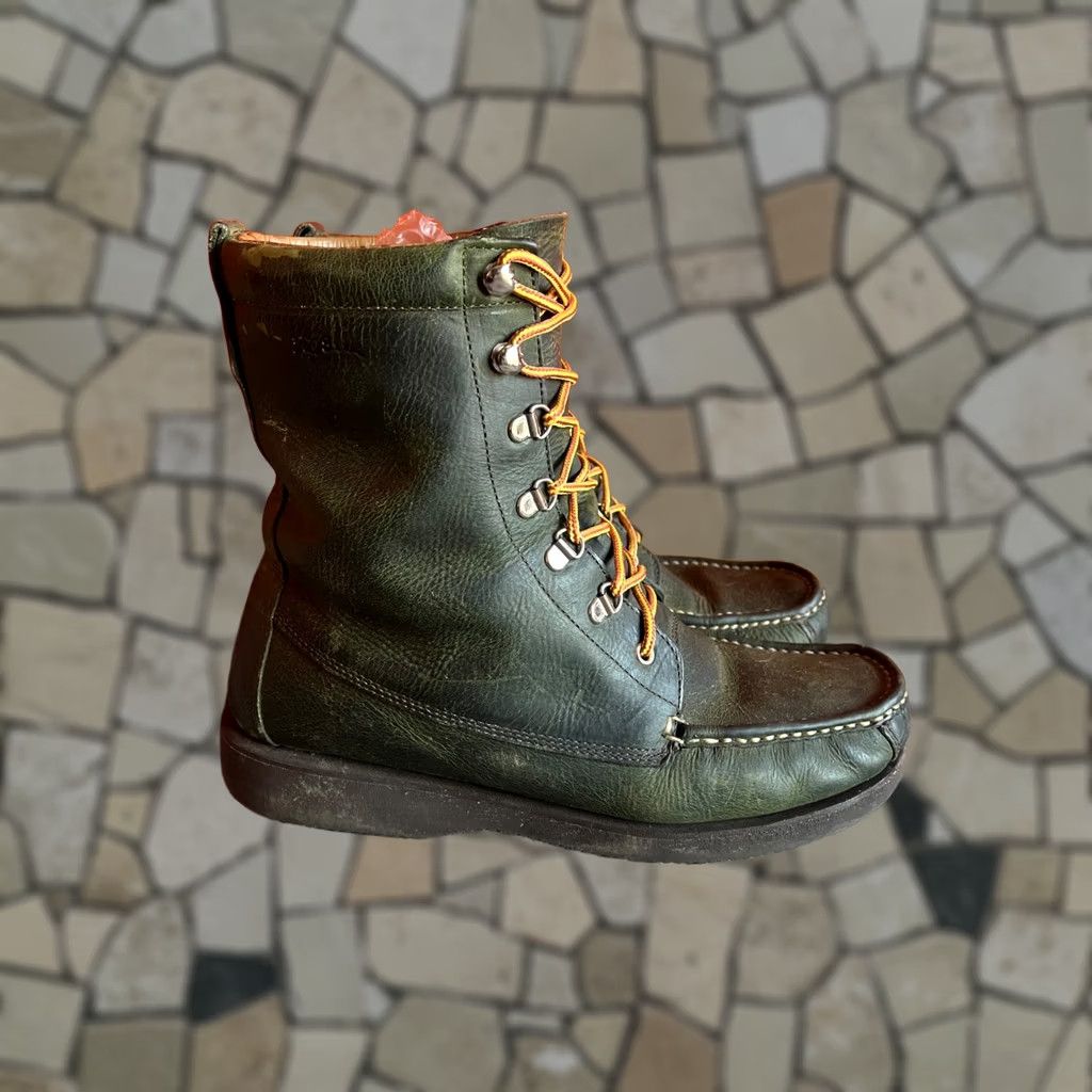 Vintage L.L. Bean Boots Men 11 Brown Leather Moc Toe  display picture 1