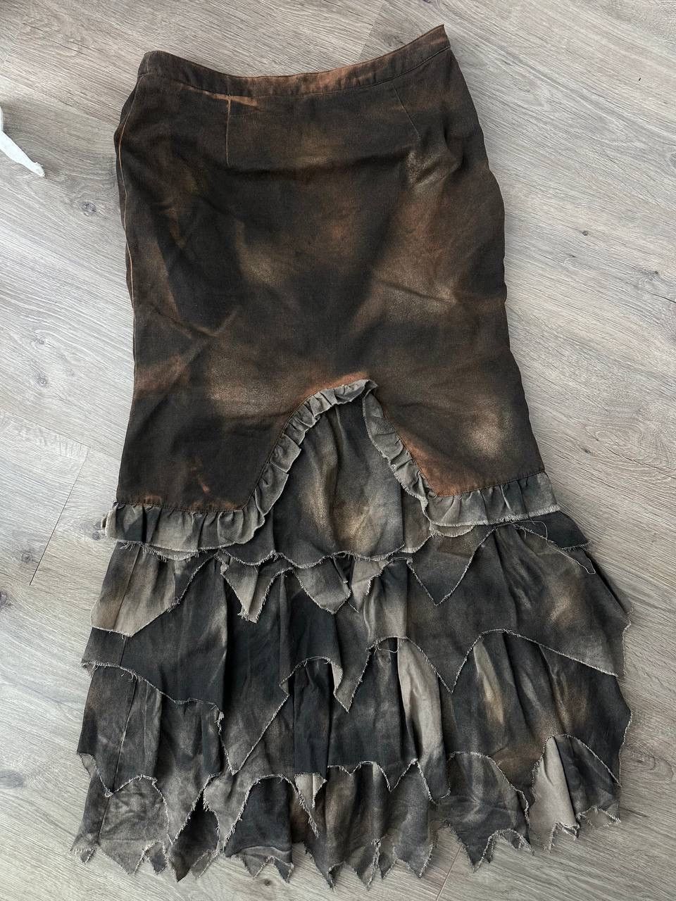Japanese Brand × Vintage Vintage RQ-BL Avant Garde Long Brown Womens Skirt Size 32" / US 10 / IT 46 - 5 Thumbnail