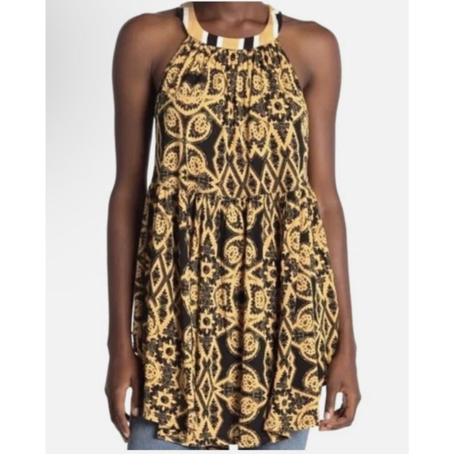 Free People Free People Mimi Tunic in Black Combo, Size Medium, NWT Size M / US 6-8 / IT 42-44 - 3 Thumbnail