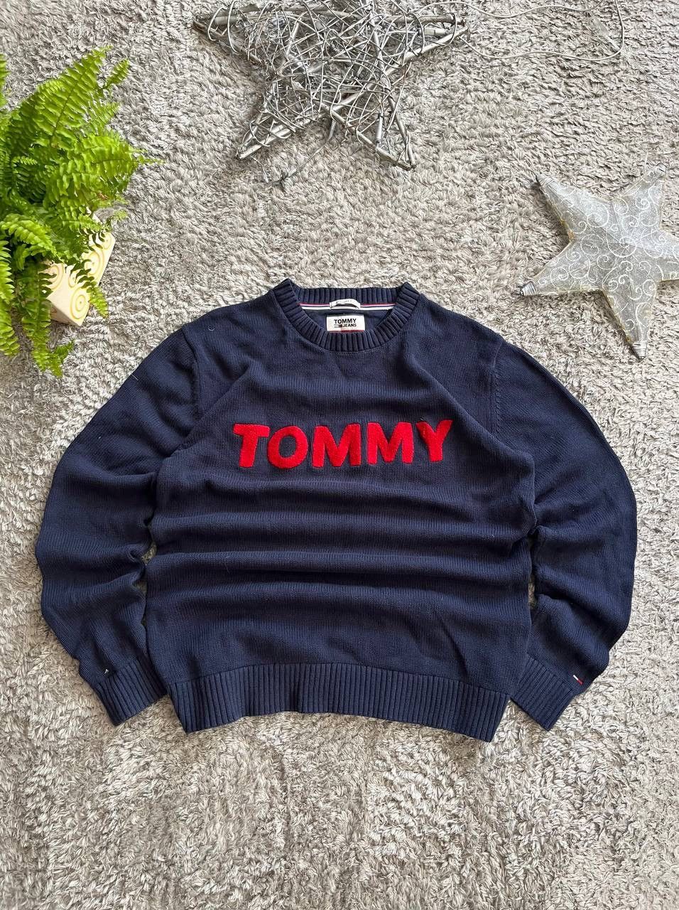 Tommy Hilfiger × Vintage Sweater Tommy Hilfiger Streetwear Vintage Big Logo Rare Size US M / EU 48-50 / 2 - 1 Thumbnail
