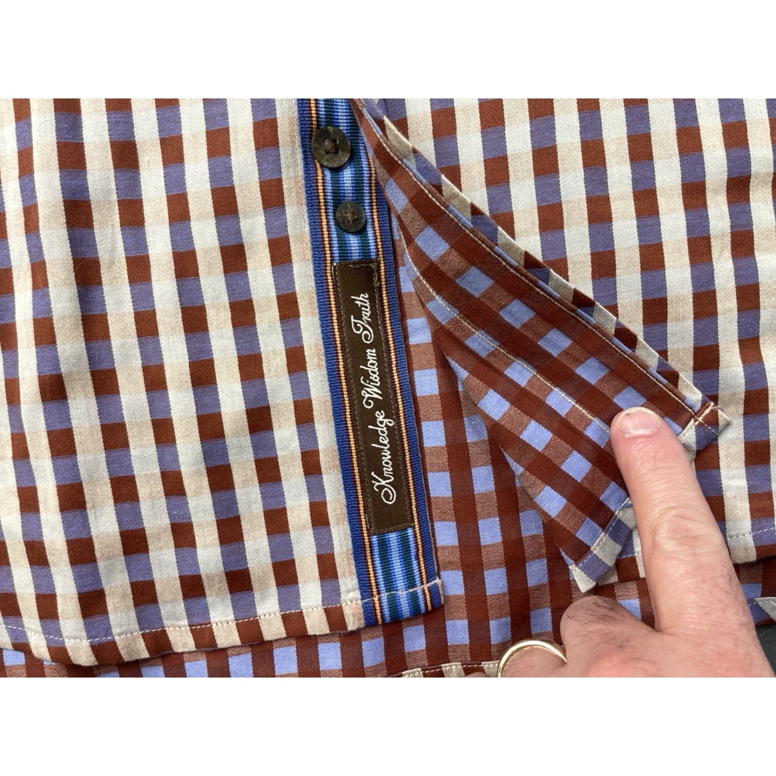 Robert Graham Robert Graham Plaid Paisley Long Sleeve Shirt Mens 2XL Button-Down Dress Shirt Size 48R - 6 Thumbnail