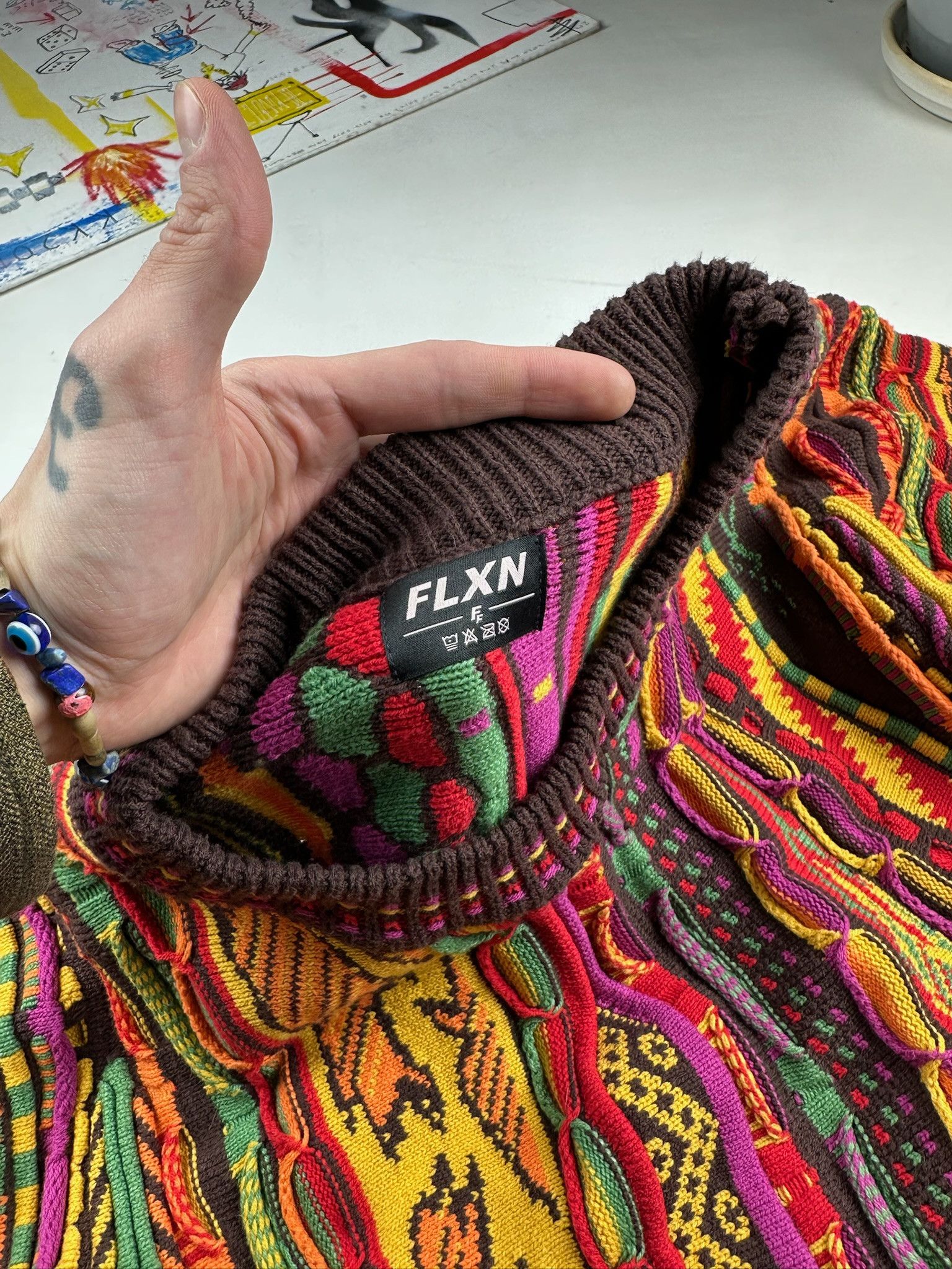 Other Multicolor 3D Knit Coogi Style Flxn Sweater Size US XL / EU 56 / 4 - 6 Thumbnail
