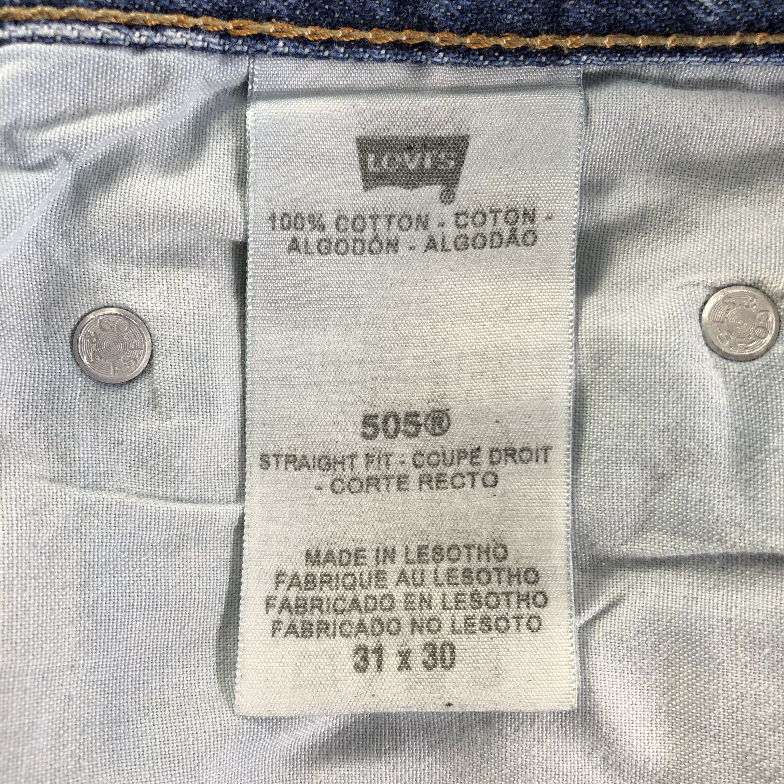 Levi's Vintage Blue Wash Levis 505 Jeans-J3082 Size US 30 / EU 46 - 9 Thumbnail