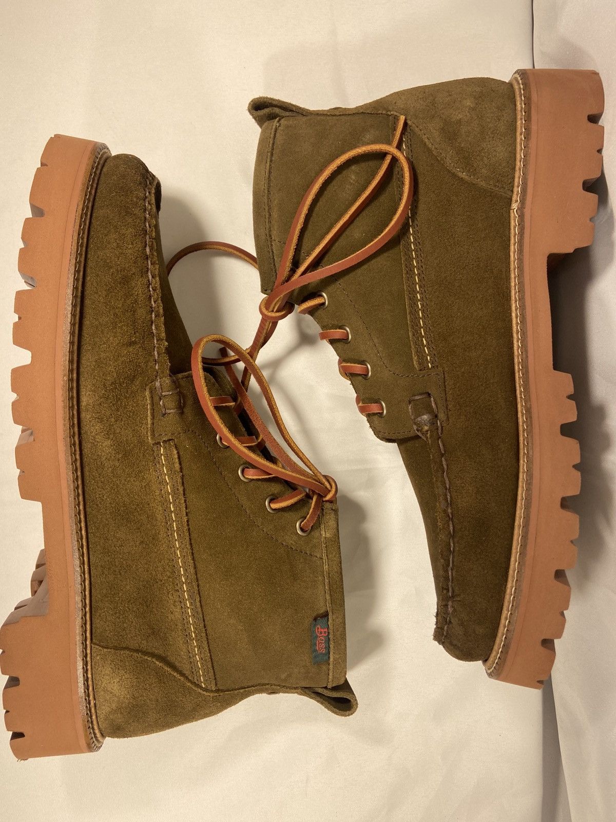 G.H. Bass & Co. Suede Ranger Moc Boot Olive Size US 9.5 / EU 42-43 - 7 Thumbnail