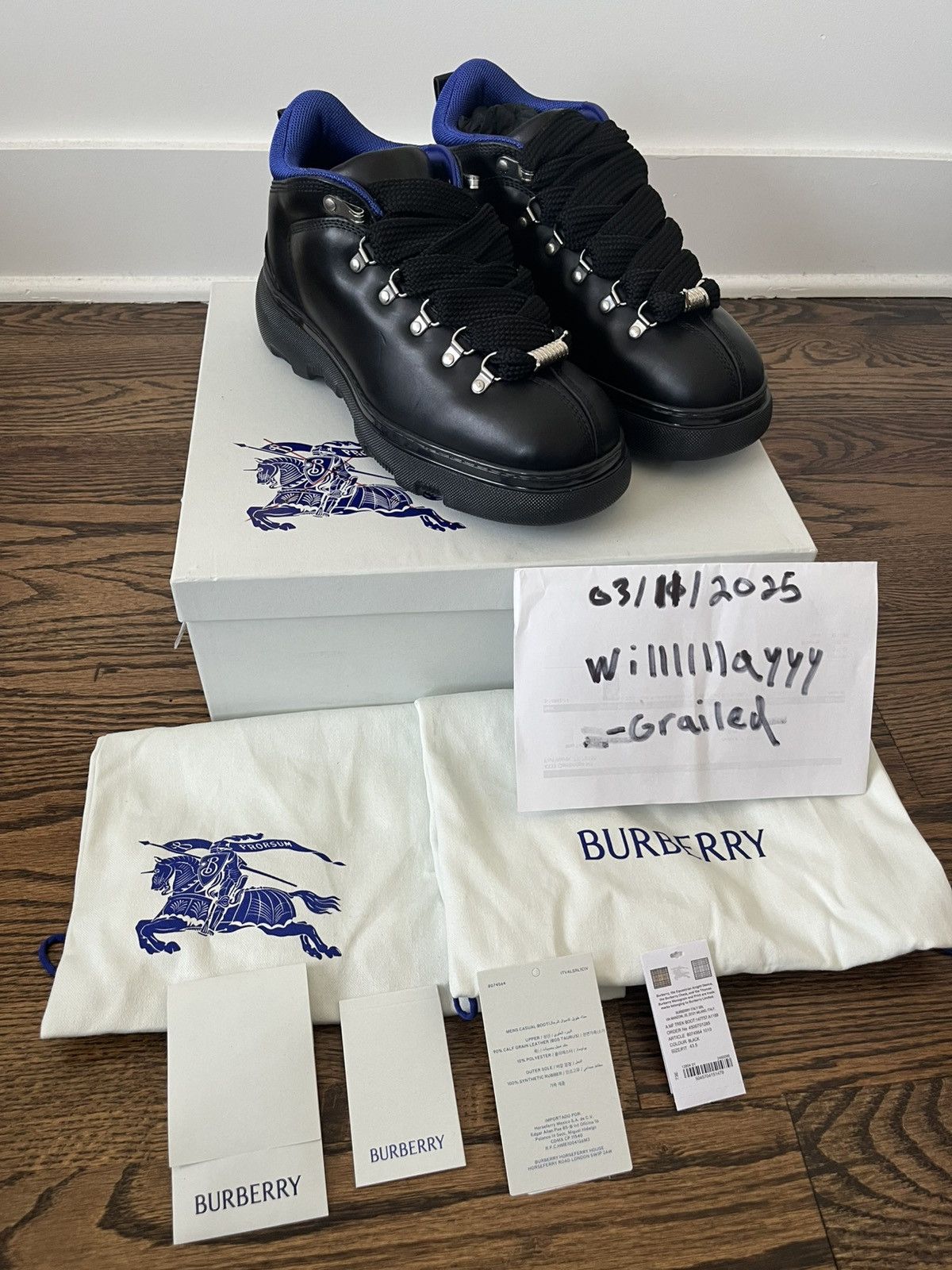 Burberry Burberry Leather Trek Boots Size US 10.5 / EU 43-44 - 7 Thumbnail