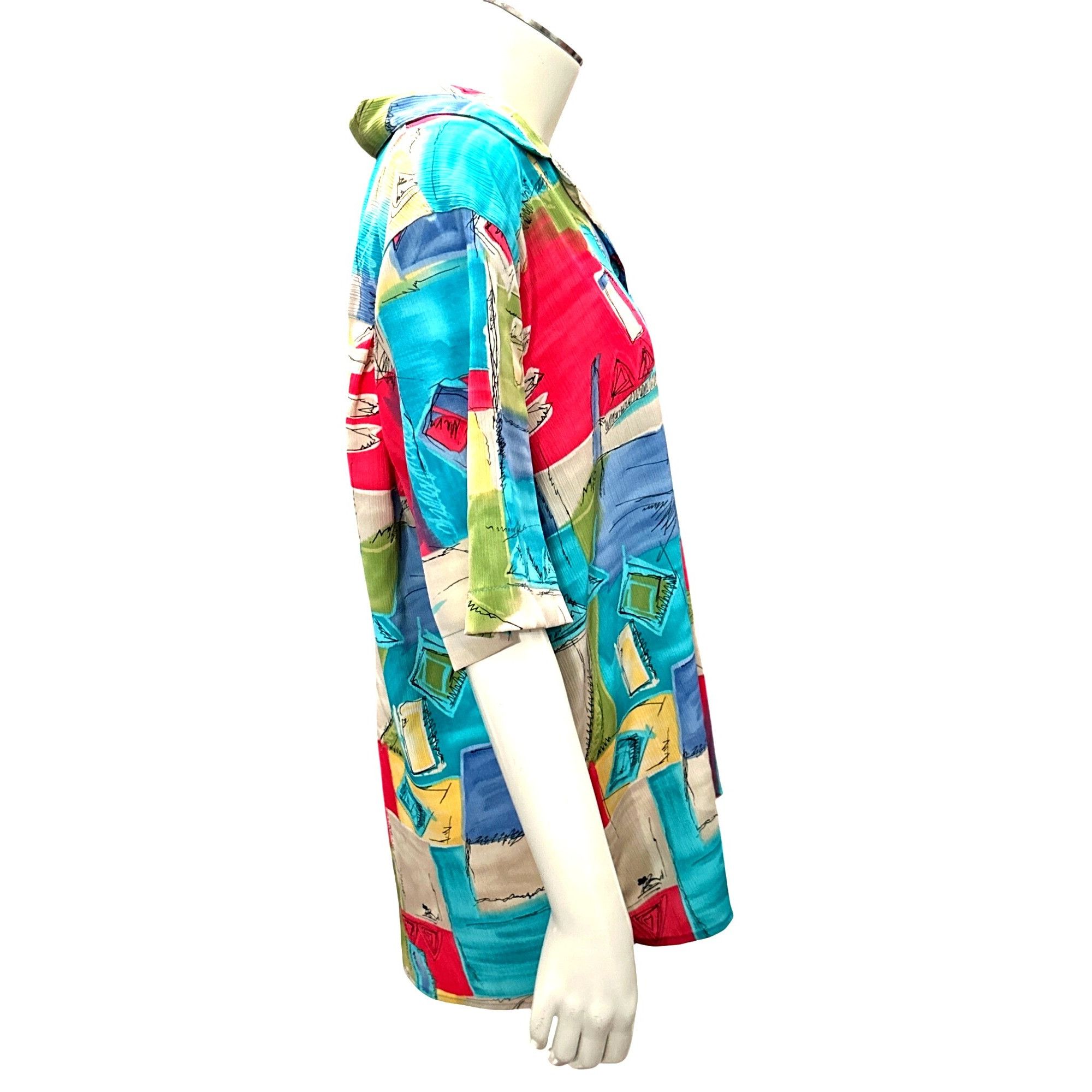Other Alfred Dunner 12 Abstract Print Shirt Boldwear Retro Colorbl Size XL / US 12-14 / IT 48-50 - 8 Thumbnail