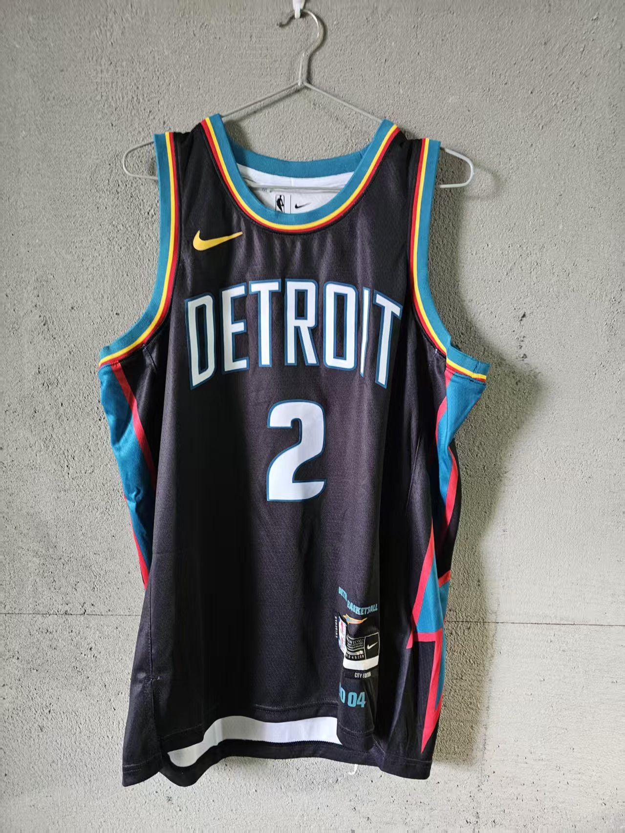 NBA Detroit Pistons #2 Cade Cunningham Jersey Size US XL / EU 56 / 4 - 1 Thumbnail