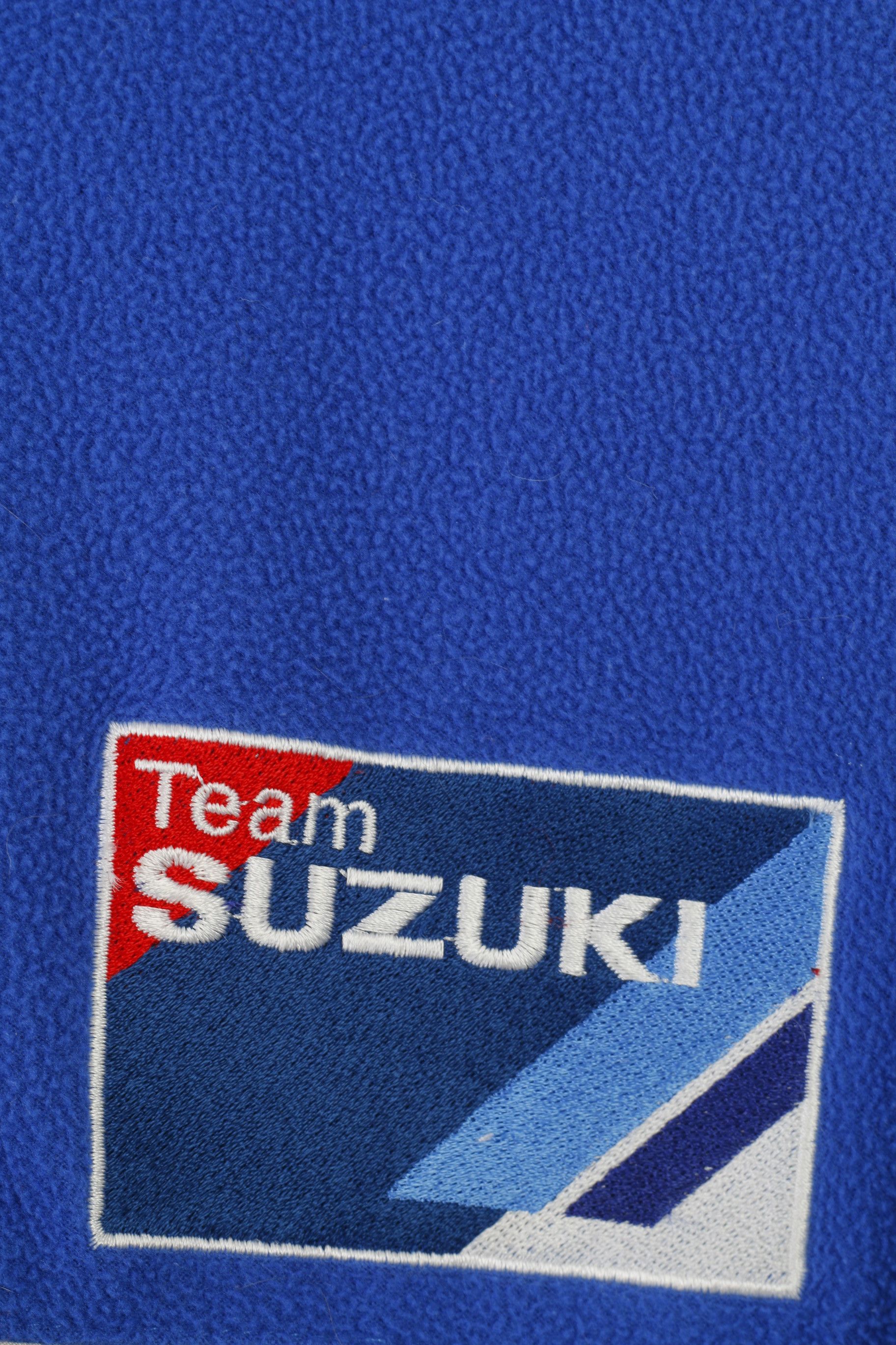 Vintage Suzuki Men XL Fleece Jacket Blue Vintage Race 0746 Size US XL / EU 56 / 4 - 4 Thumbnail