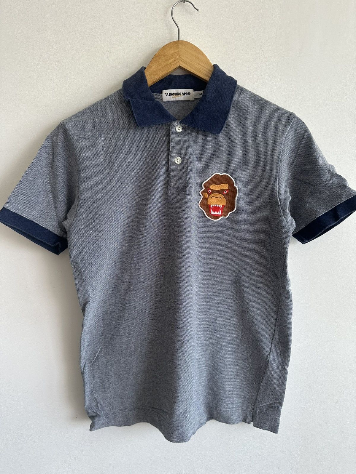 Bape A Bathing Ape Classic Polo Collar Bape Tshirt Japan Size US S / EU 44-46 / 1 - 2 Thumbnail
