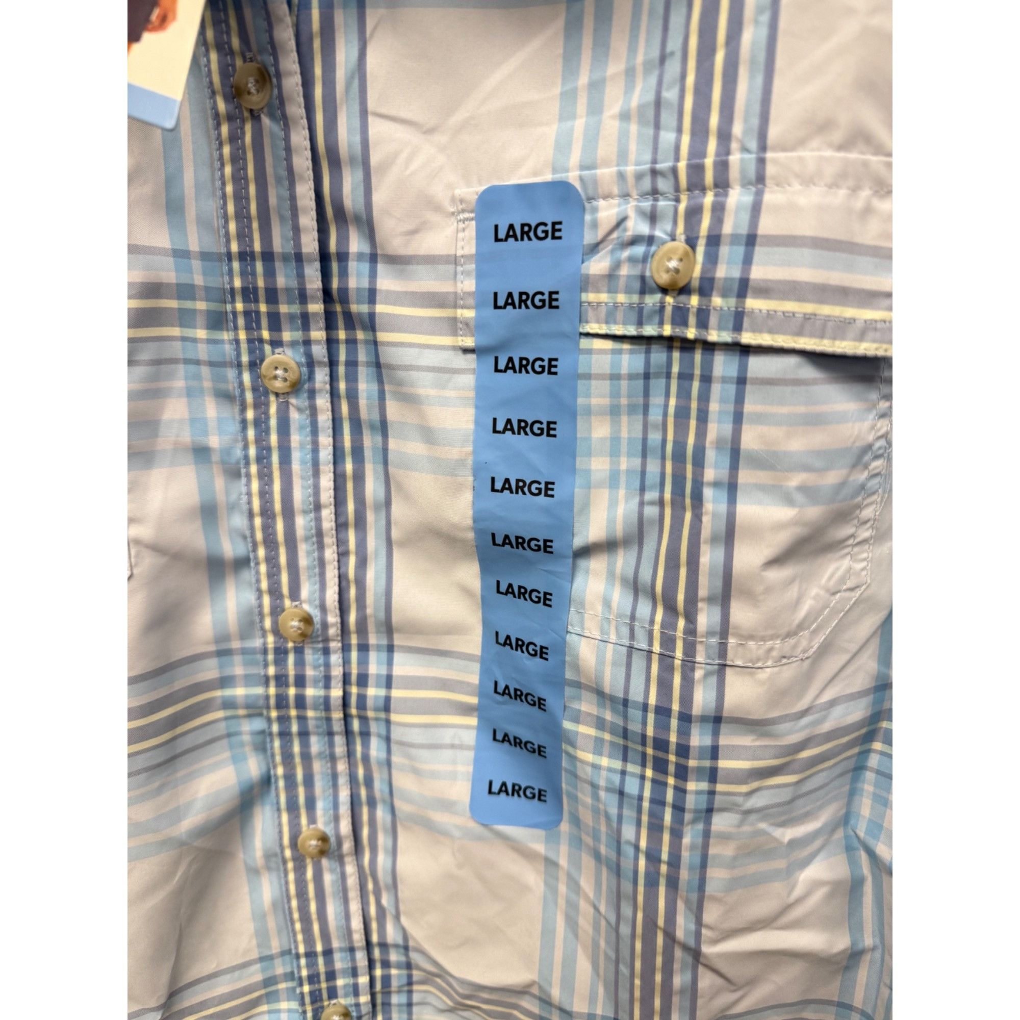 Eddie Bauer Eddie Bauer Short Sleeve Adventure Shirt Large Blue Plaid Qu Size L / US 10 / IT 46 - 3 Thumbnail