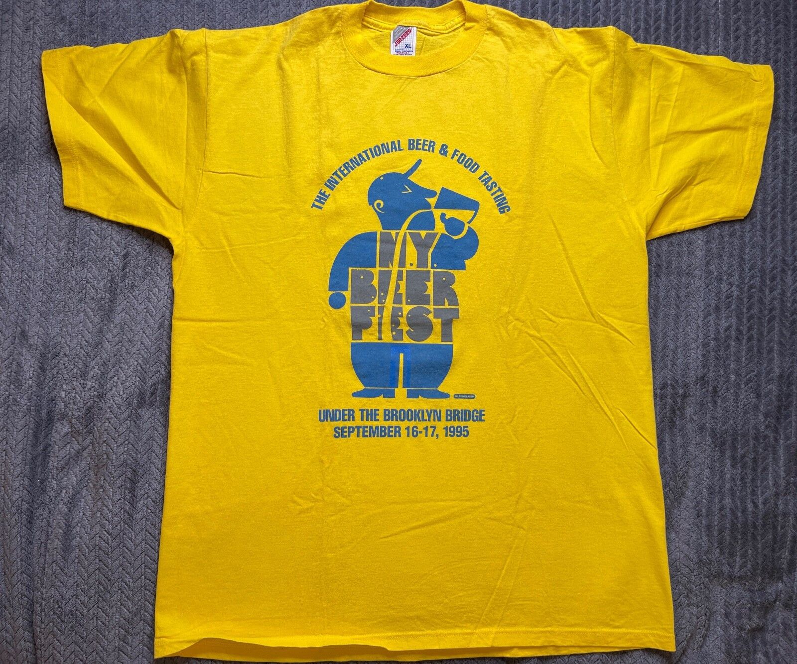 Other RARE 1995 NY Beer Fest Brooklyn NYC Milton Glaser Size US XL / EU 56 / 4 - 2 Thumbnail