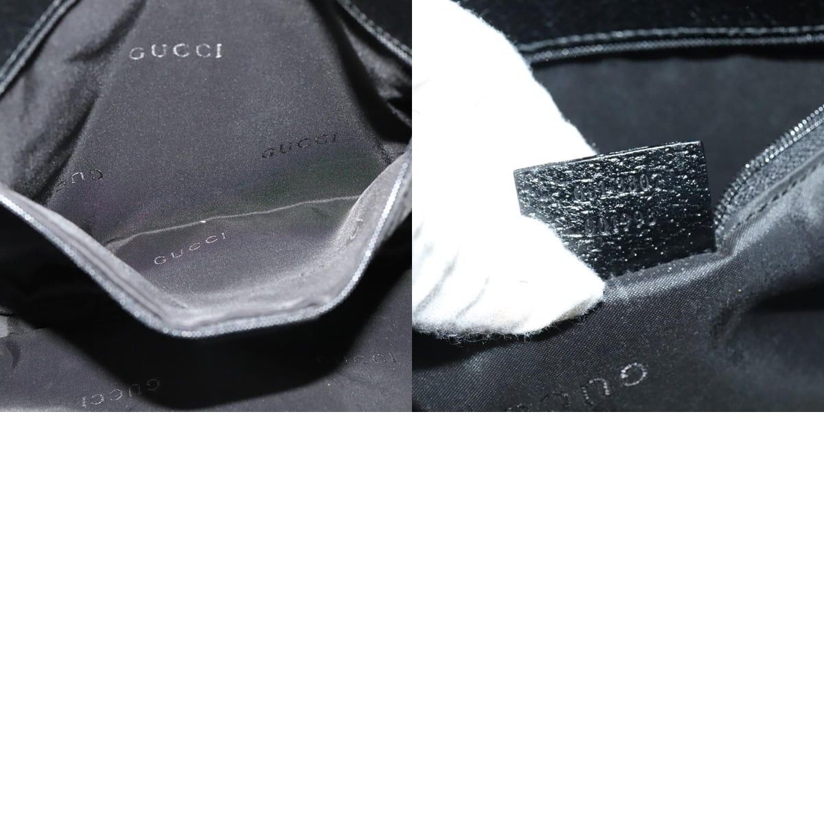 Gucci GUCCI Shoulder Bag Nylon Leather Black Silver 001 001 Size ONE SIZE - 12 Thumbnail