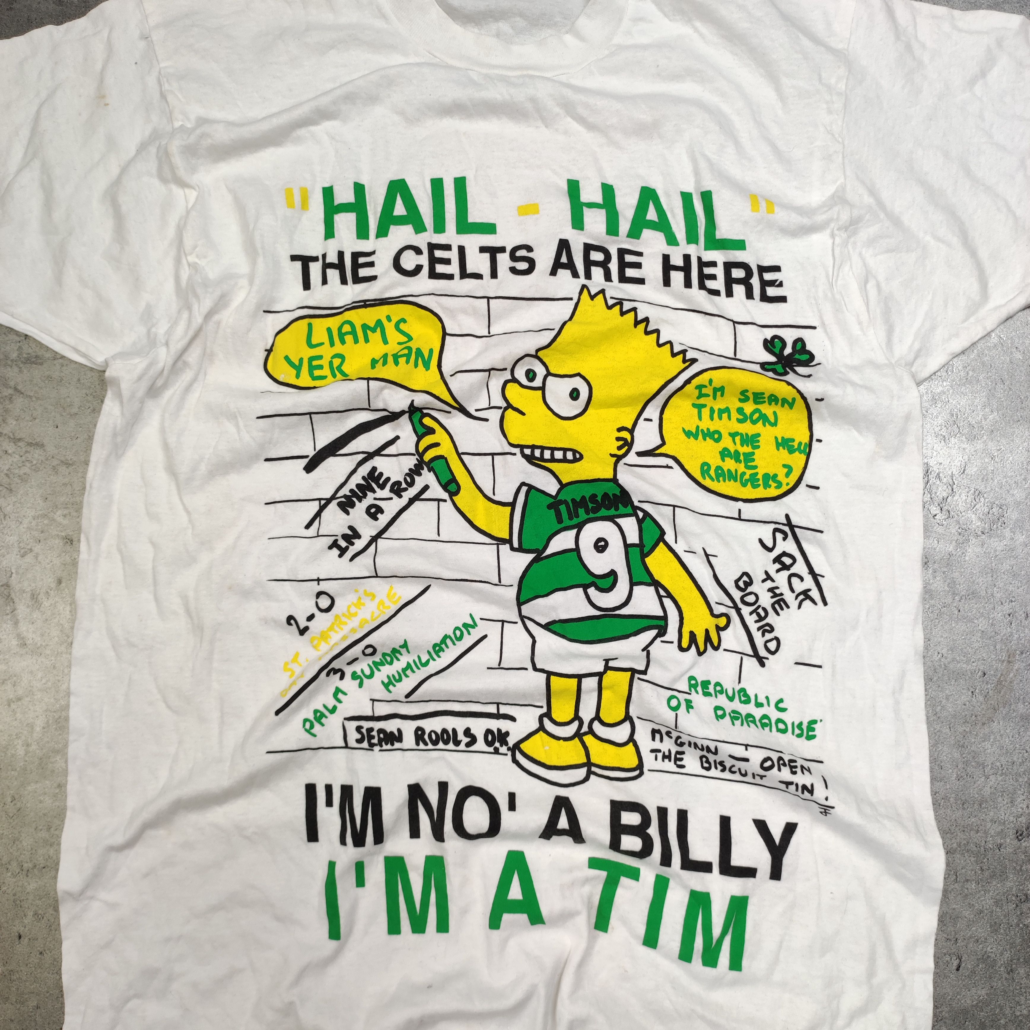 Vintage Vintage RARE 90s Celtic Glasgow Football x The Simpson Tee Size US XL / EU 56 / 4 - 4 Thumbnail