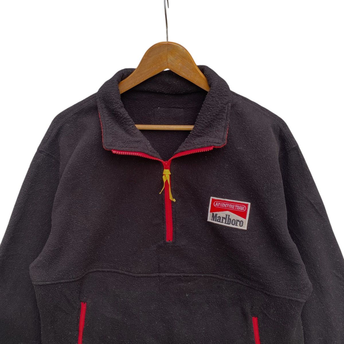 Marlboro × Vintage 💥90s MARLBORO FLEECE HALFZIP ANORAK SWEATER Size US L / EU 52-54 / 3 - 6 Thumbnail