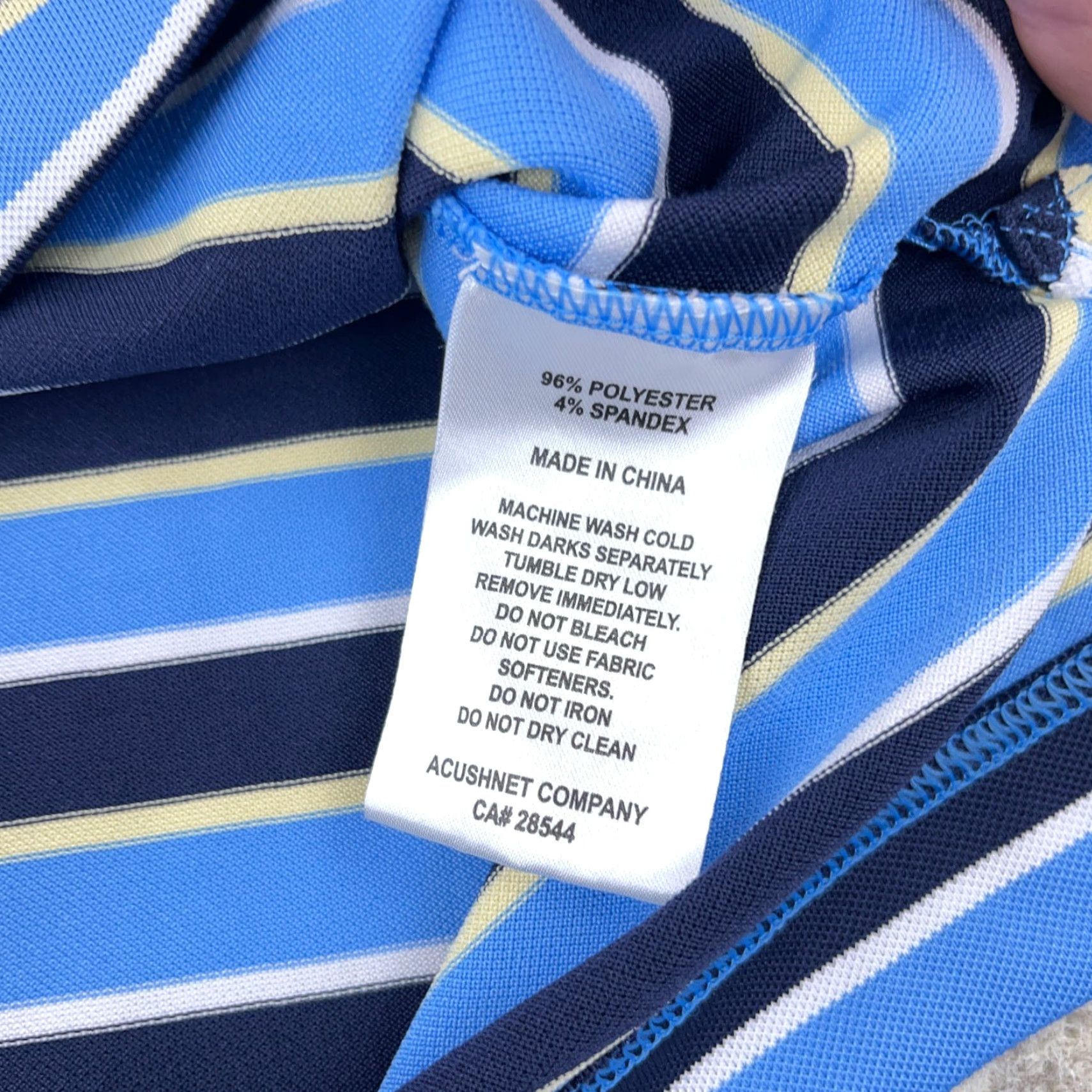 Footjoy FootJoy Polo Shirt Men L Blue Striped Athletic Fit Performance Wicking Golf Shirt Size US L / EU 52-54 / 3 - 4 Thumbnail