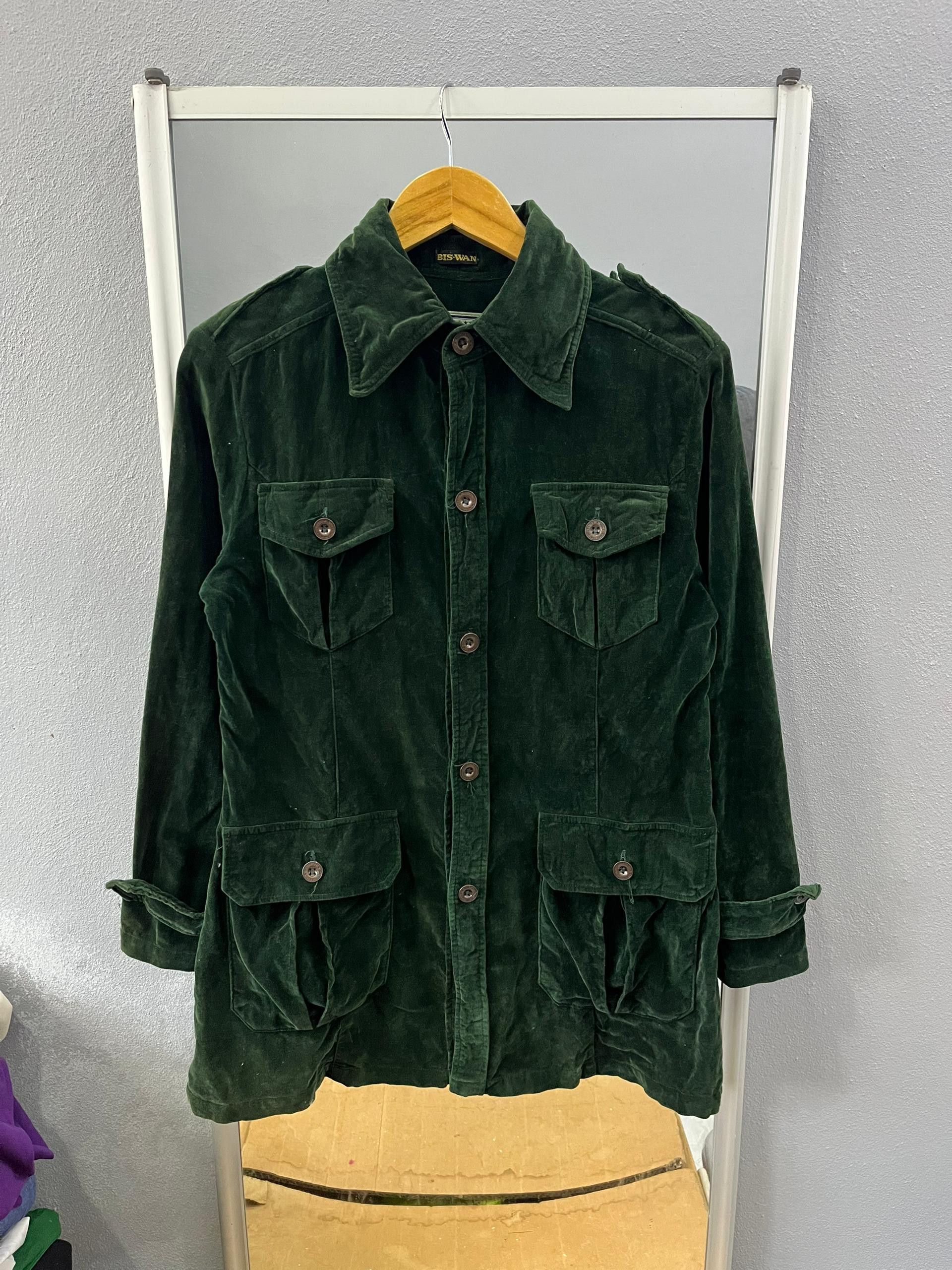 Vintage Archive BIS-WAN Emerald Velvet Western Jacket Size S / US 4 / IT 40 - 1 Thumbnail