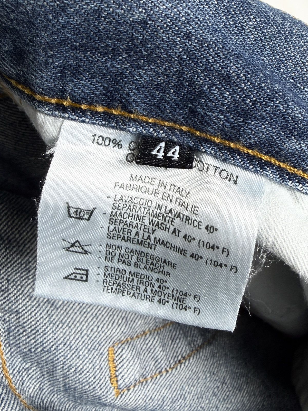 Gucci Gucci Tom Ford Vintage Faded Blue Leather Patch Denim Jeans Size US 28 / EU 44 - 7 Thumbnail