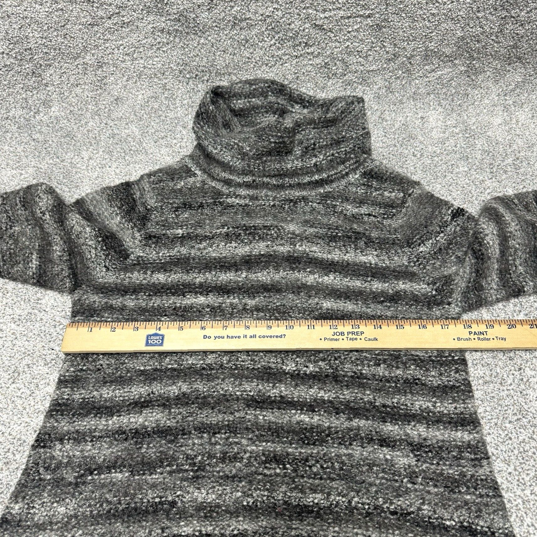 Vintage VINTAGE B Moss Turtleneck Sweater Medium Marled Knit Striped Cozy Cabincore 80s 90s Womens Size M / US 6-8 / IT 42-44 - 5 Thumbnail