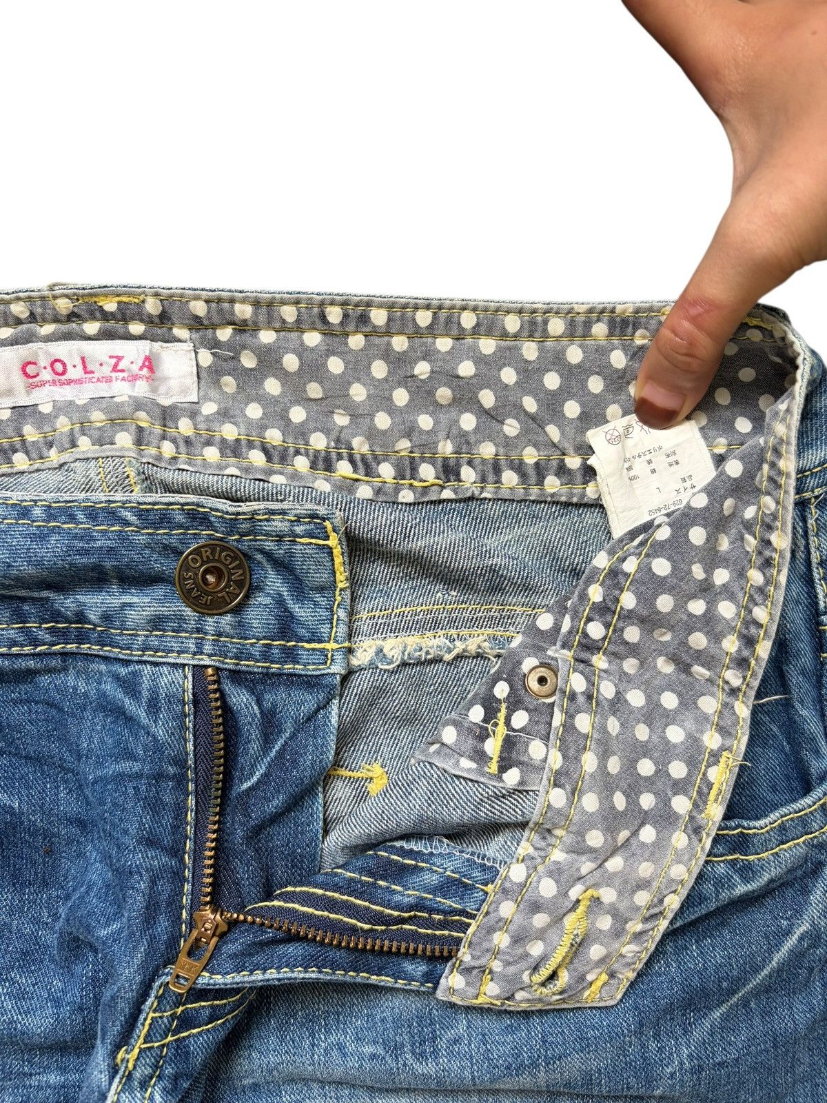 Fubu Vintage Japanese Brand Faded Wash Distress Loose Jeans Size 29" - 5 Thumbnail