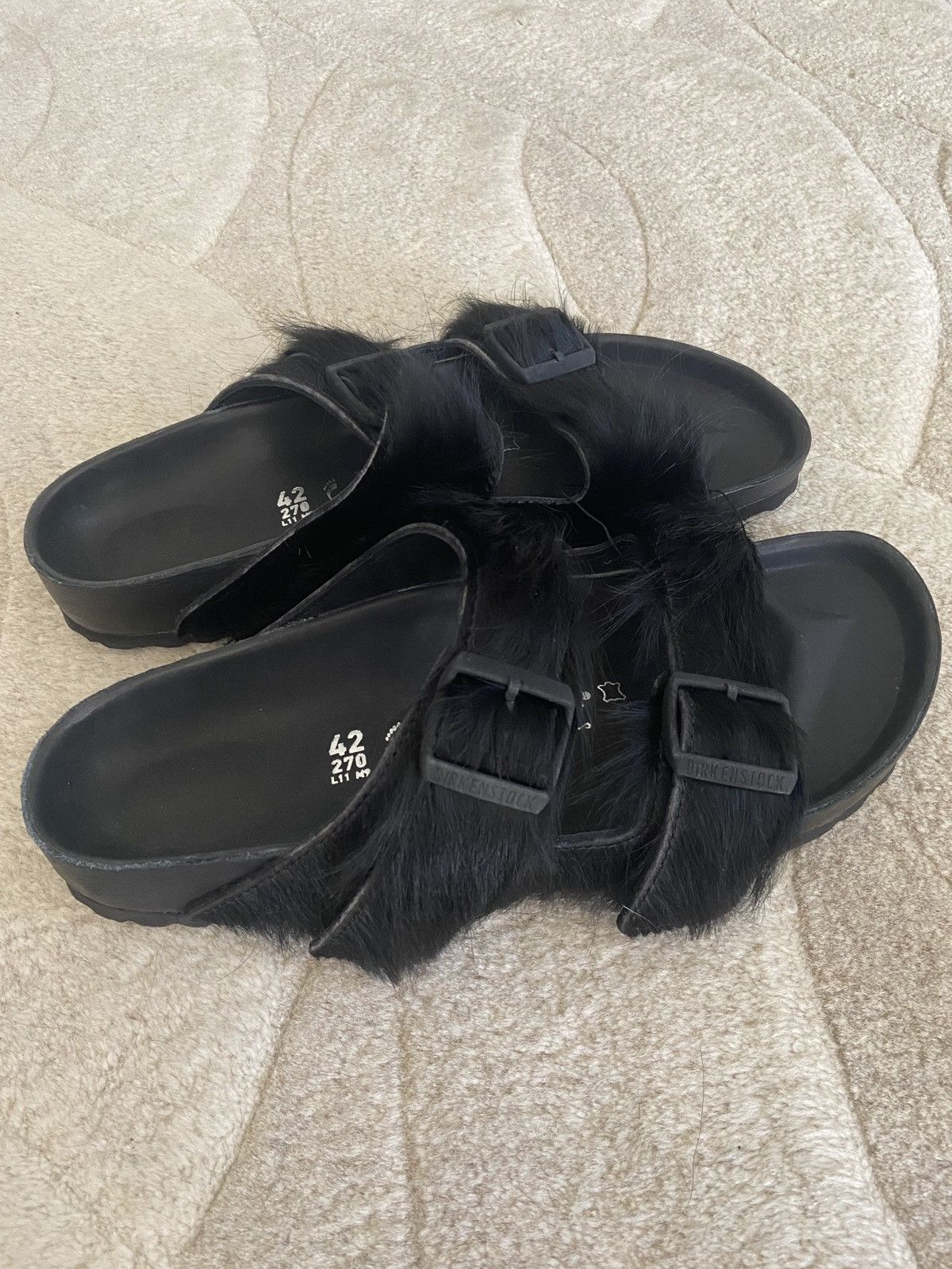 Birkenstock × Rick Owens rick owens birkenstock fur | Grailed