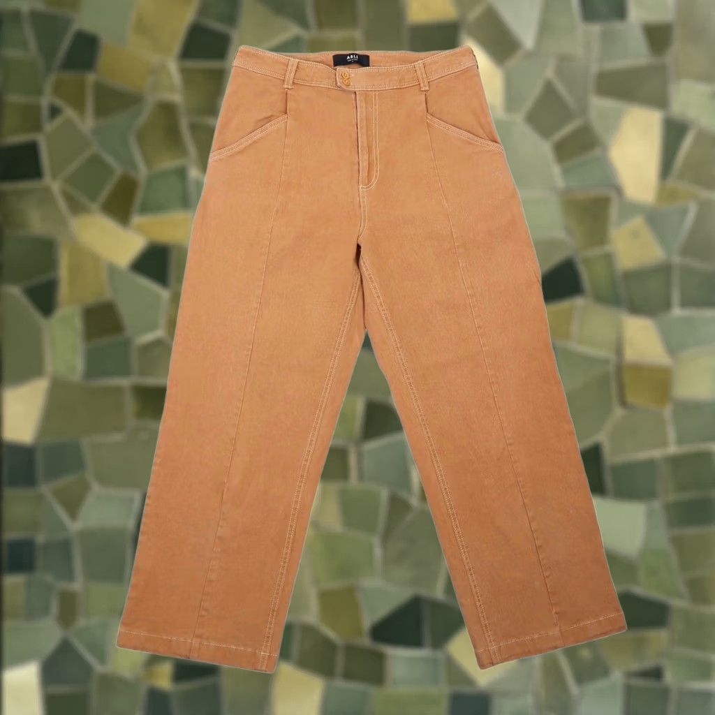 Vintage VINTAGE ABLE Francis Wide Leg Crop Pant Terracotta Orange 8 Women Pants Wide-Leg Cropped Fall Spring Summer High Rise Cotton Womens 8 Size 30" / US 8 / IT 44 - 1 Thumbnail
