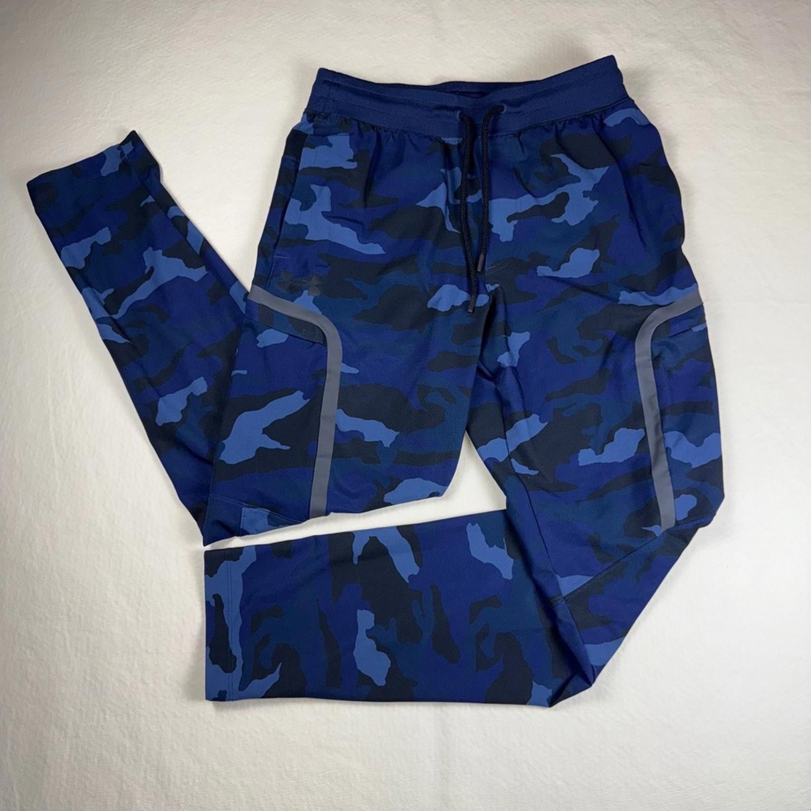 Under Armour Under Armour Blue Camo Cargo Joggers Reflective Athletic M Size US 32 / EU 48 - 1 Thumbnail