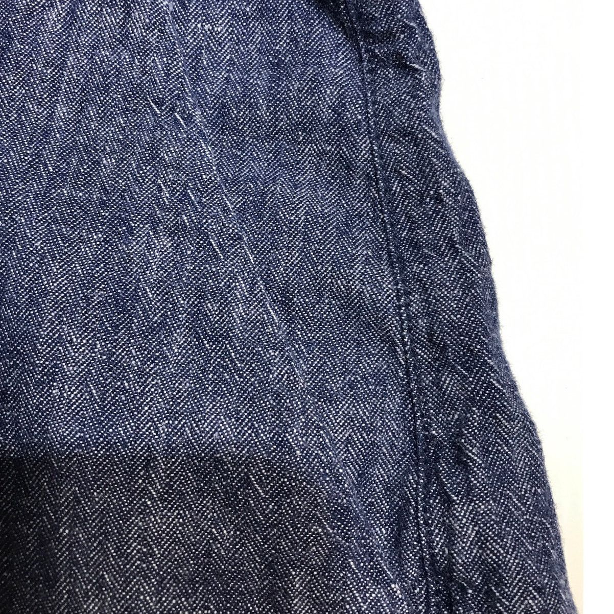 Old Navy Old Navy Dark Blue Linen Blend Mid Rise Hot Shorts 14 Size 36" / US 14 / IT 50 - 4 Thumbnail
