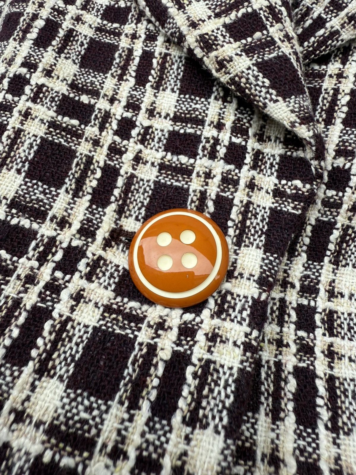 Valentino VALENTINO Double Collar Tweed Dice 🎲 Button Blazer Jacket Size M / US 6-8 / IT 42-44 - 6 Thumbnail