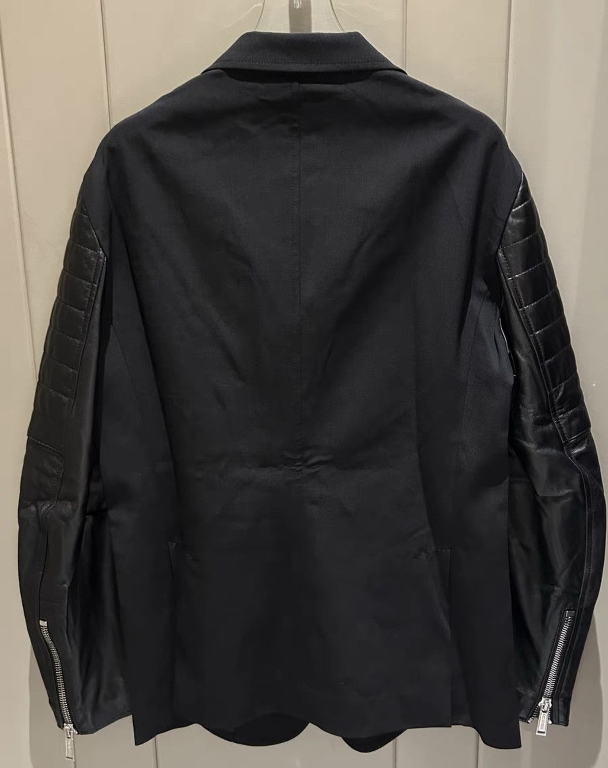 Dsquared2 Dsquared2 Black Leather Wool Jacket Size US S / EU 44-46 / 1 - 6 Thumbnail