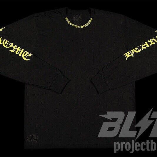 CHROME HEARTS NECK LOGO L/S T-SHIRT TEE LONG SLEEVE XL