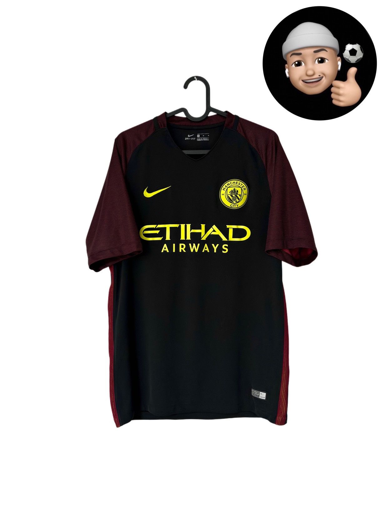 Nike 2016 2017 Manchester City Nike Away Kit Soccer Jersey Shirt Size US M / EU 48-50 / 2 - 1 Thumbnail