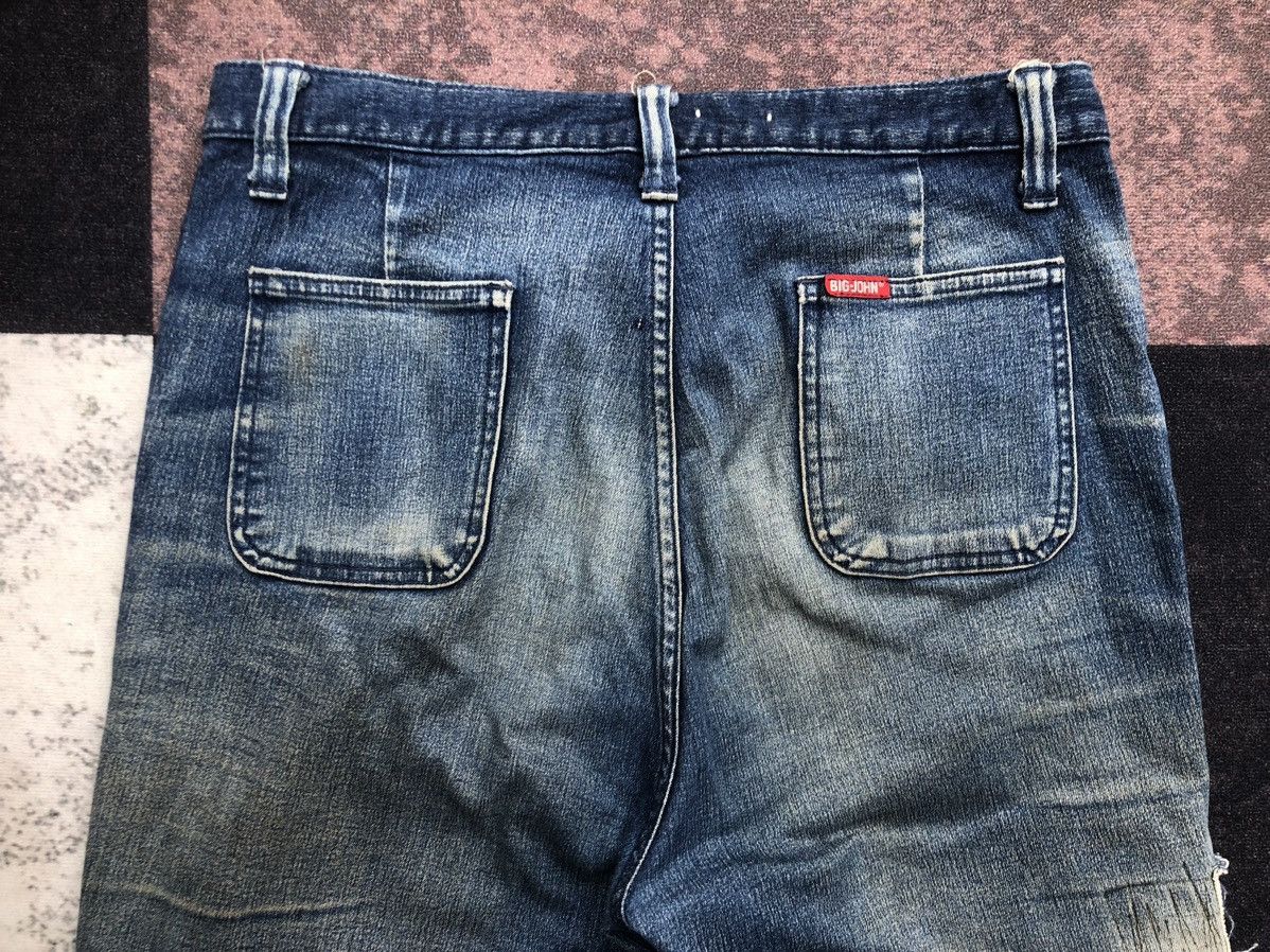 If Six Was Nine Vintage Japanese 80s Big John Bush Flared Jeans Size US 33 - 16 Thumbnail