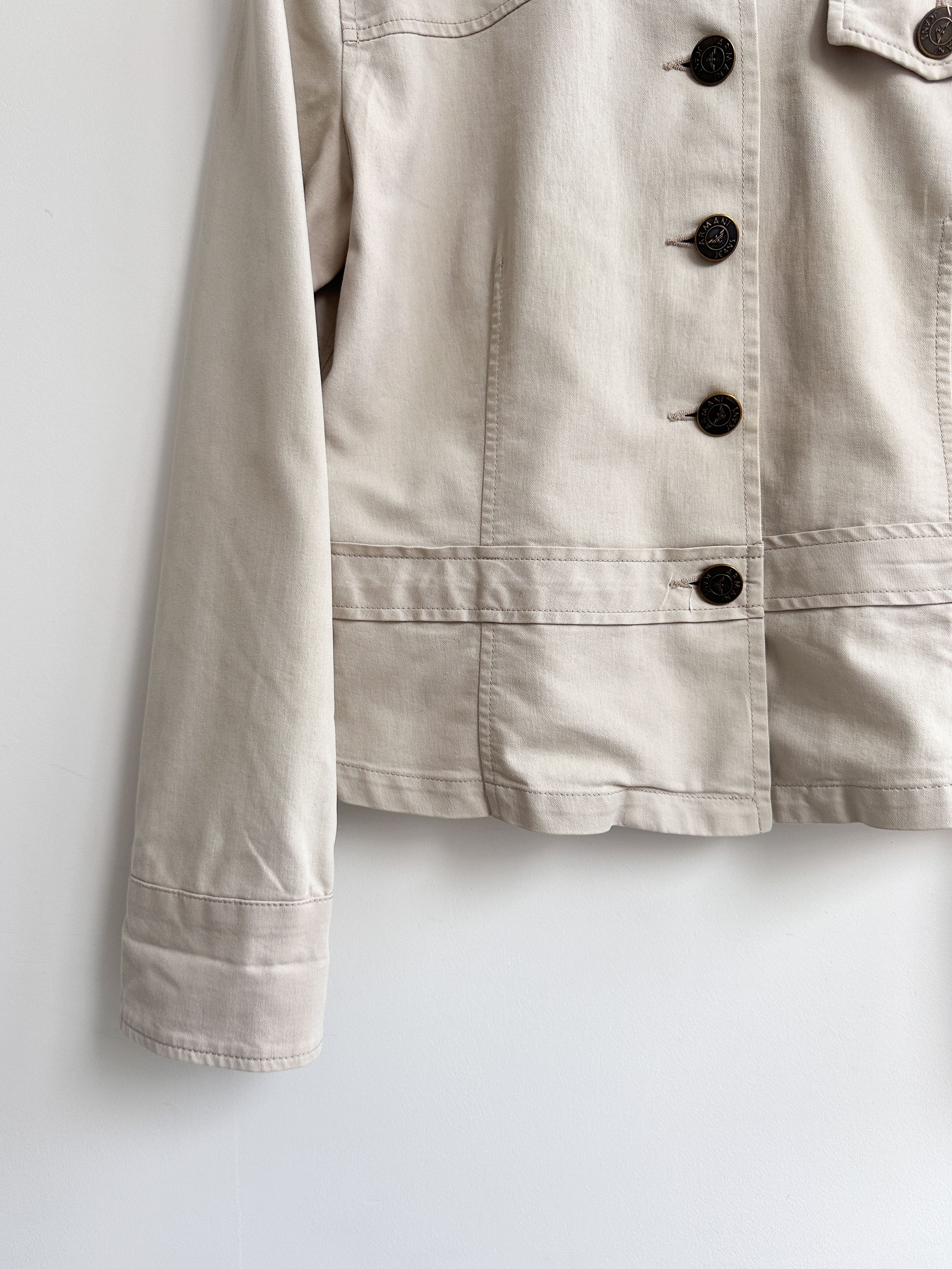 Armani Armani Jeans Cream Jacket Size XL / US 12-14 / IT 48-50 - 6 Thumbnail