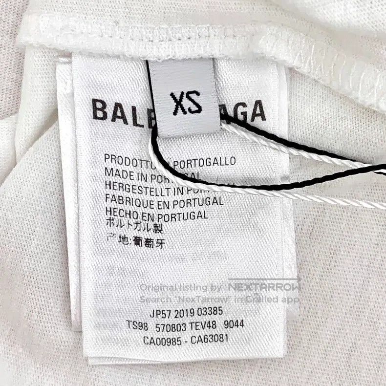 Balenciaga Balenciaga White logo letter printed cotton round neck sho Size US XS / EU 42 / 0 - 7 Thumbnail