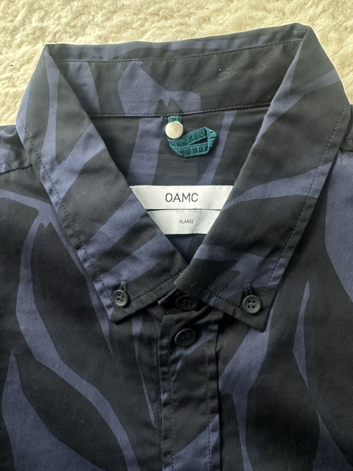 OAMC Blue Pattern OAMC shirt Size US L / EU 52-54 / 3 - 3 Thumbnail