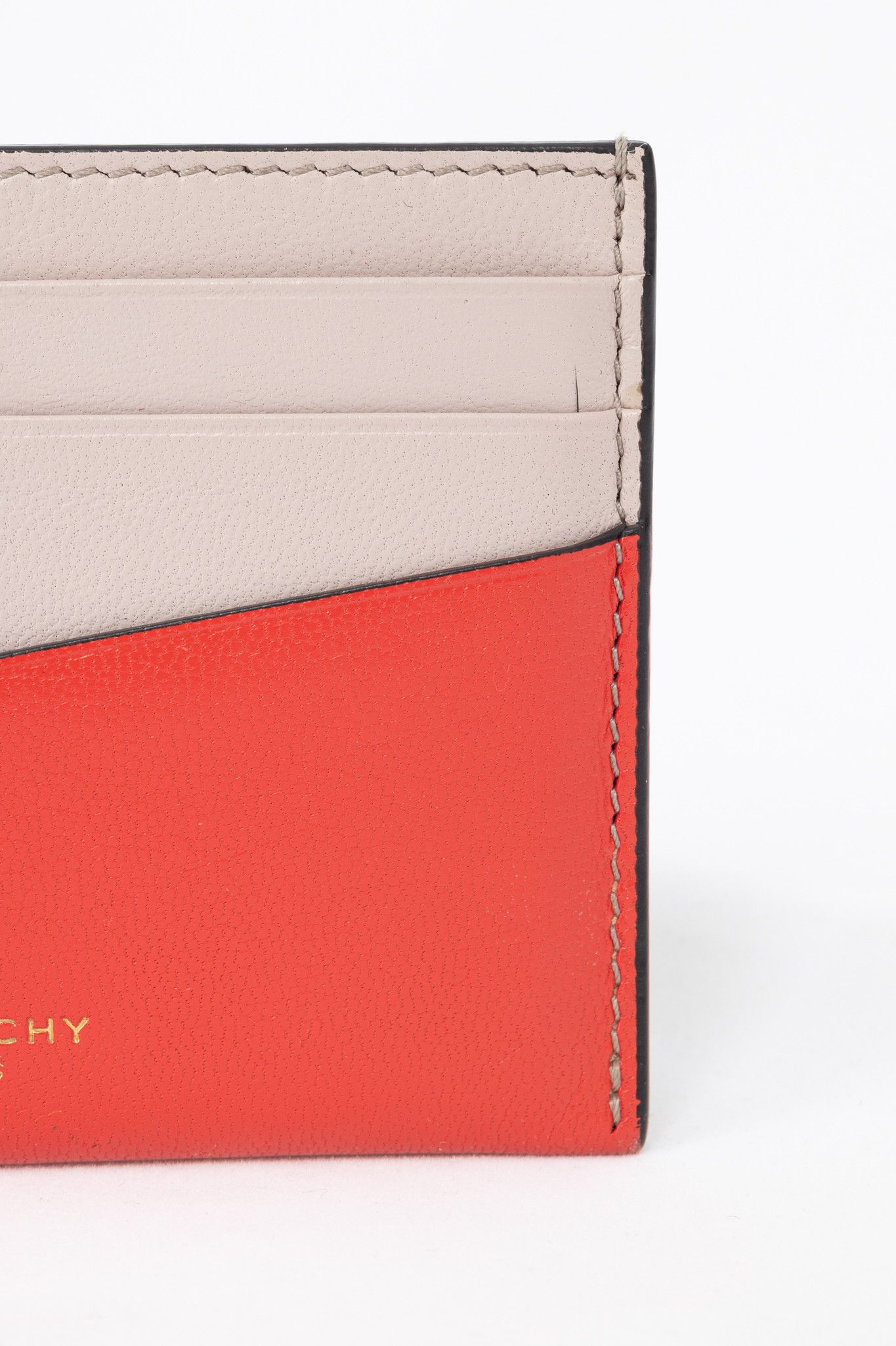 Givenchy Givenchy Edge Red & Pink Bi-Color Flat Grained Card Case Size ONE SIZE - 5 Thumbnail