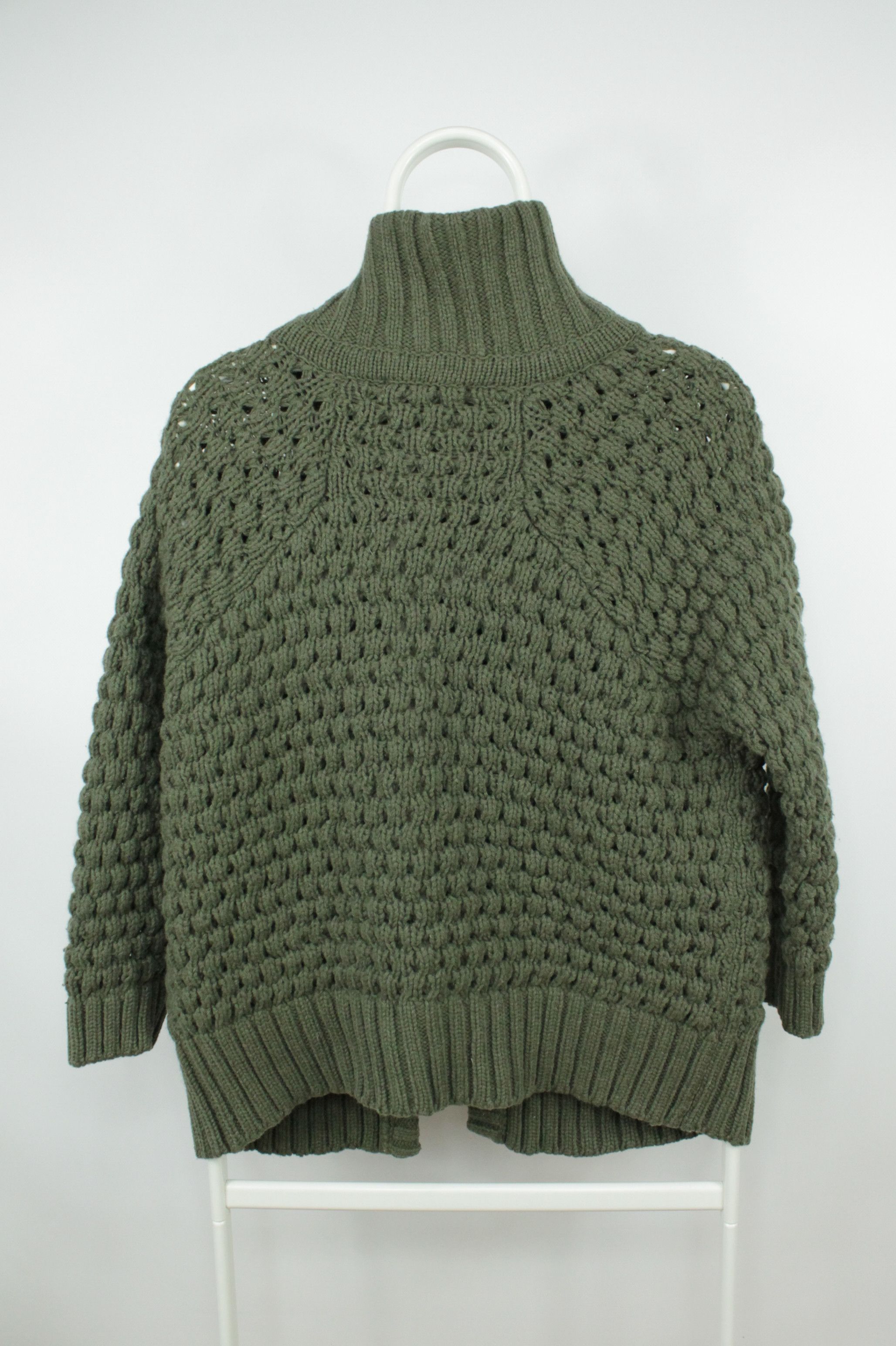 Sandro Sandro Knit Wool High Neck Green Sweater Women's Size S / US 4 / IT 40 - 5 Thumbnail