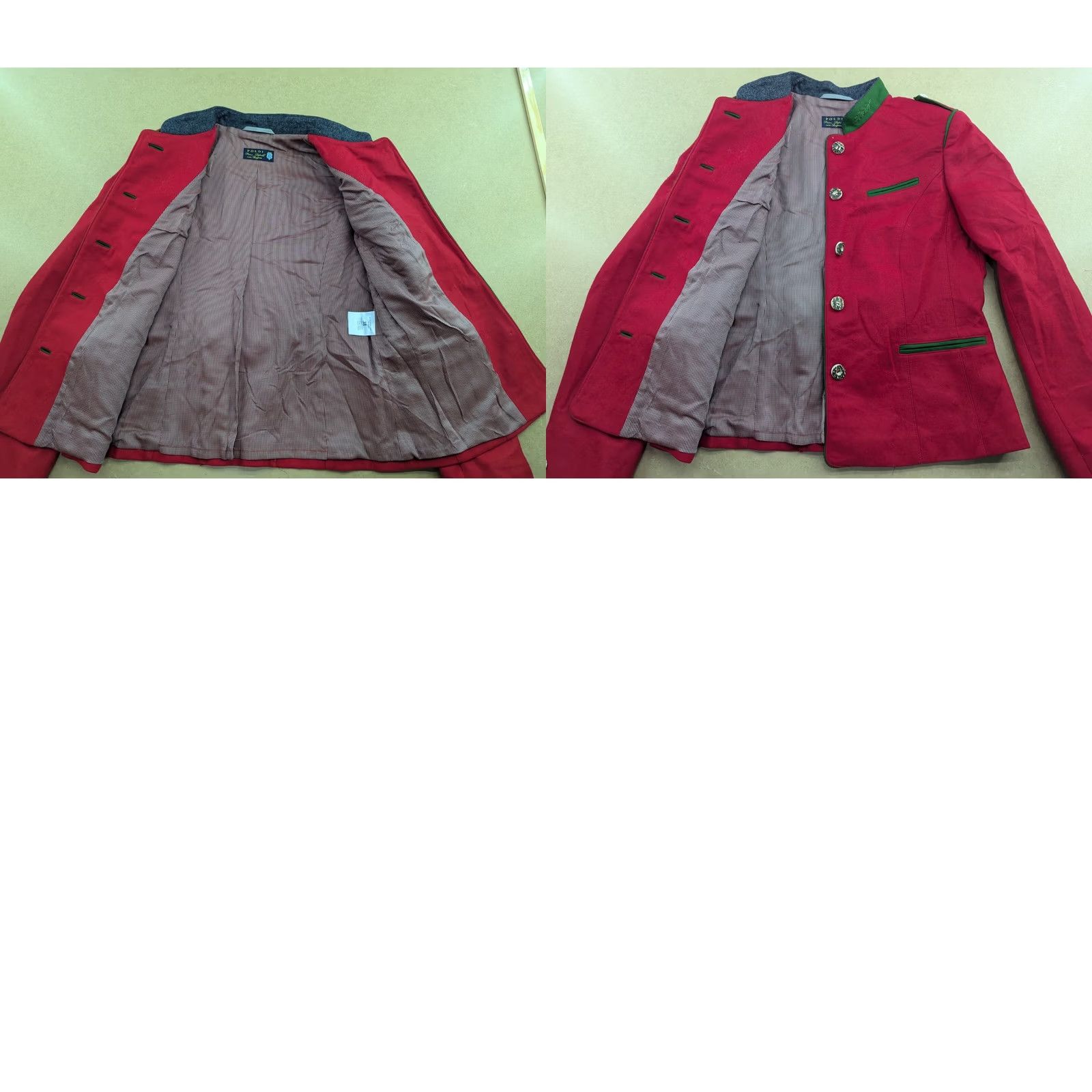 Vintage POLDI Prinz Leopold Von Bayern Womens Blazer Size 38 Red Wool Trachten Long Sleeve Button Jacket Size XS / US 0-2 / IT 36-38 - 10 Thumbnail